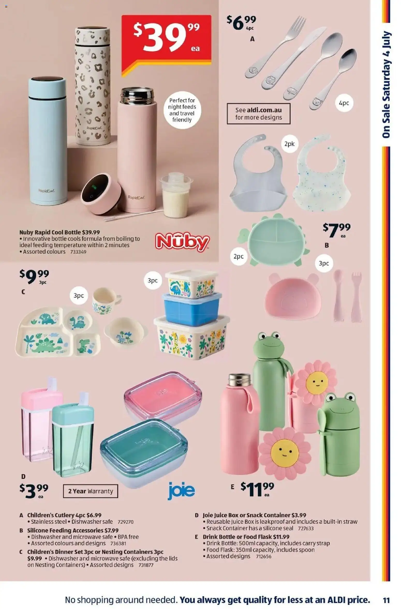 Aldi catalogue - valid from 01/07/2026 | Page: 11 | Products: Cutlery, Juice, Accessories, Safe
