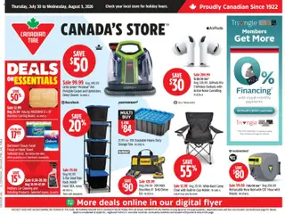 Preview of Canadian Tire weekly flyer from shop Canadian Tire valid from Jul 30, 2026