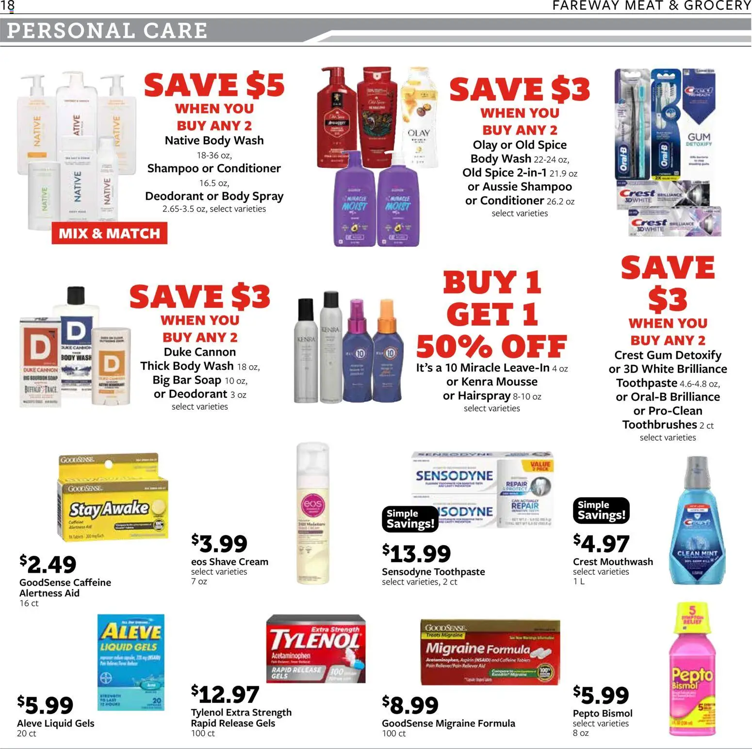 Fareway Weekly Ad - valid from 09/14/2026 | Page: 18 | Products: Soap, Deodorant, Toothpaste, Mouthwash