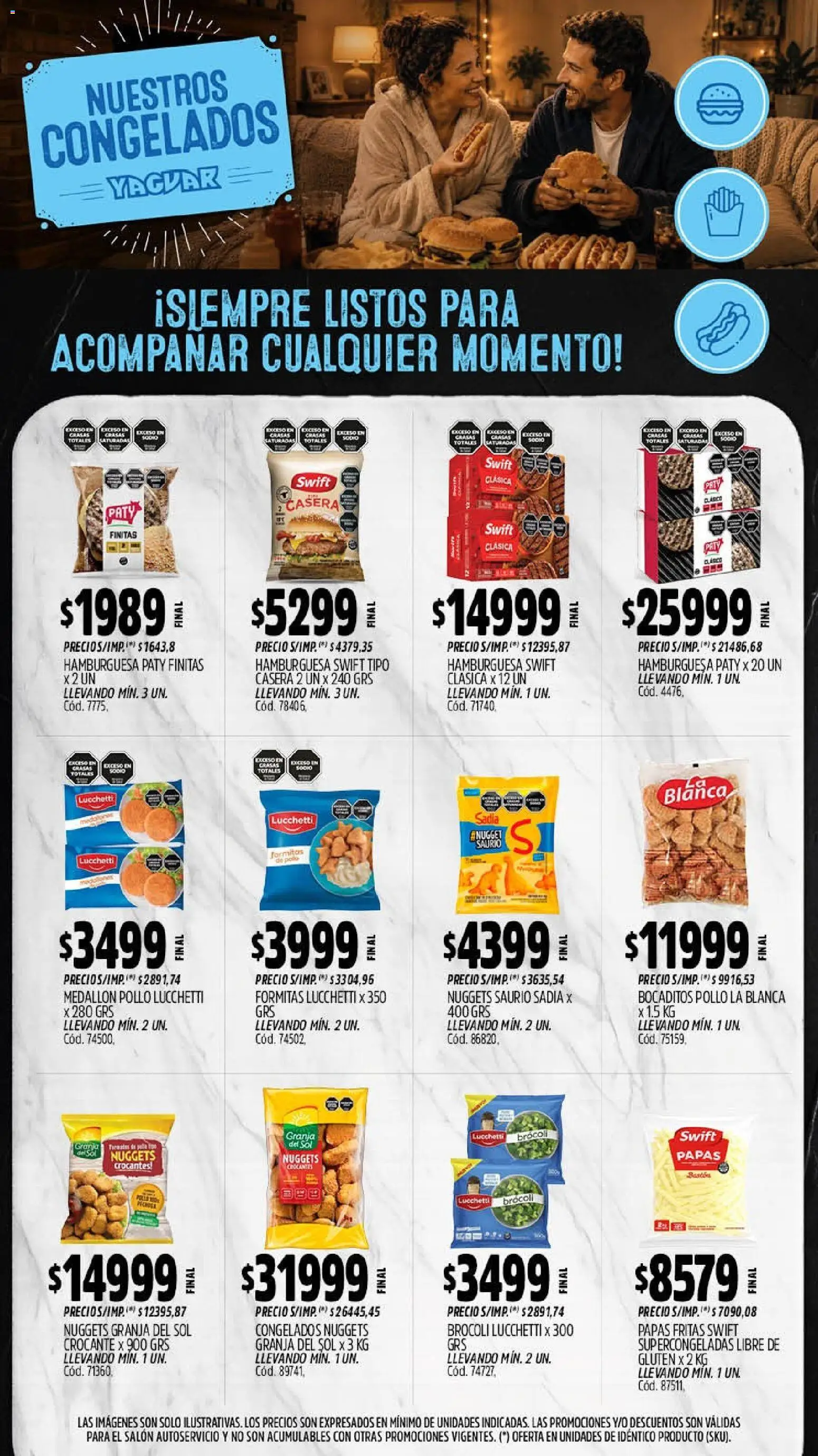 Yaguar - Oferta Semanal Chaco │ válido desde el 14/09/2026 | Página: 10 | Productos: Pollo, Hamburguesa, Brocoli, Papas fritas