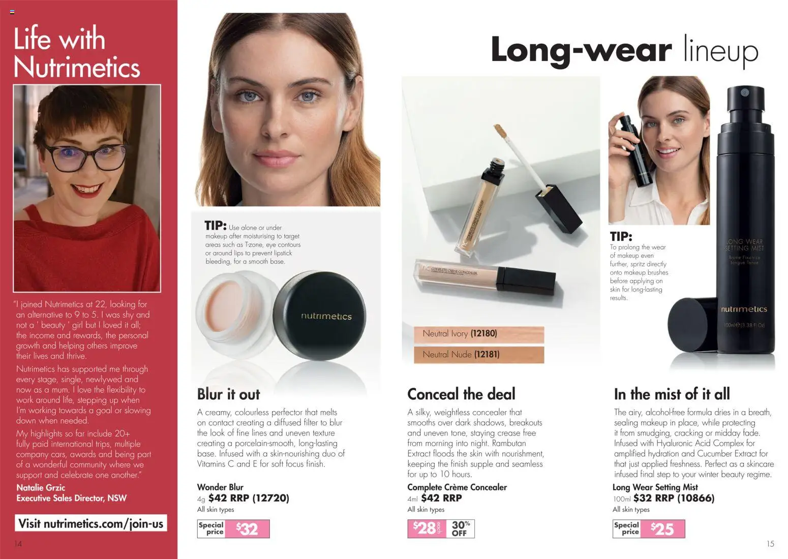 Nutrimetics catalogue - valid from 26/06/2026 | Page: 8 | Products: Concealer, Lipstick, Makeup
