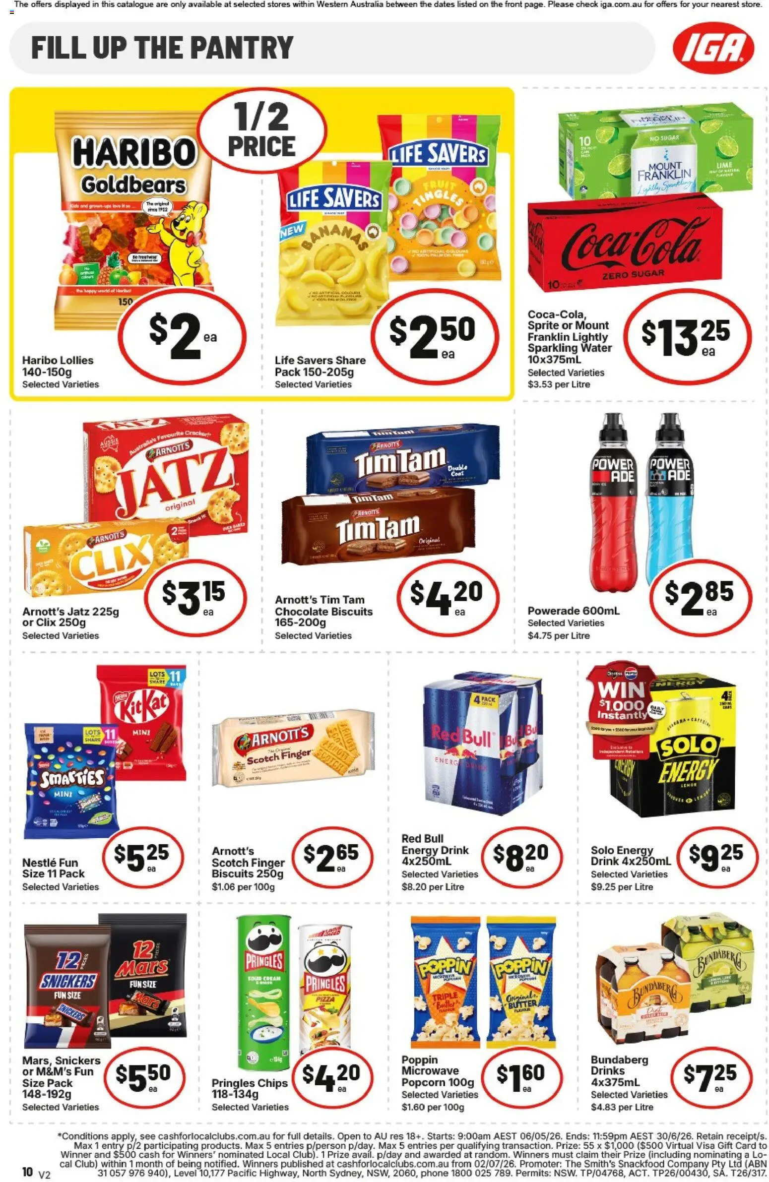 IGA catalogue - valid from 20.05.2026 | Page: 11 | Products: Butter, Energy drink, Chocolate, Lollies