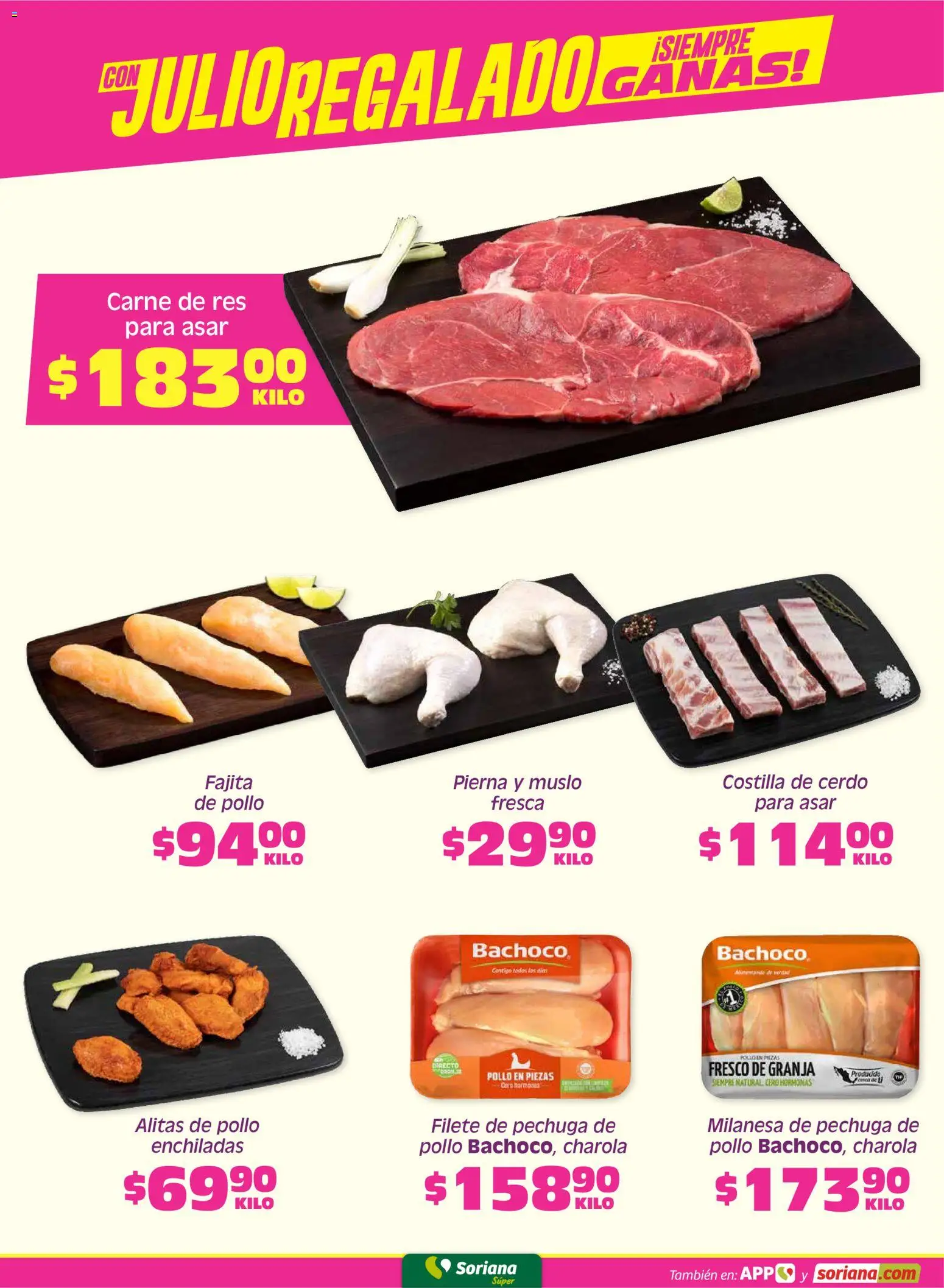 Nuevas ofertas de Soriana válidas en toda la República Mexicana desde el 05.06.2026. ¡Encuentra las mejores ofertas en Soriana Fin de Semana Súper: Tijuana, Mexicali, Ensenada, San Luis Río Colorado y Tecate! | Página: 4 | Productos: Pollo, Milanesa, Cerdo, Res
