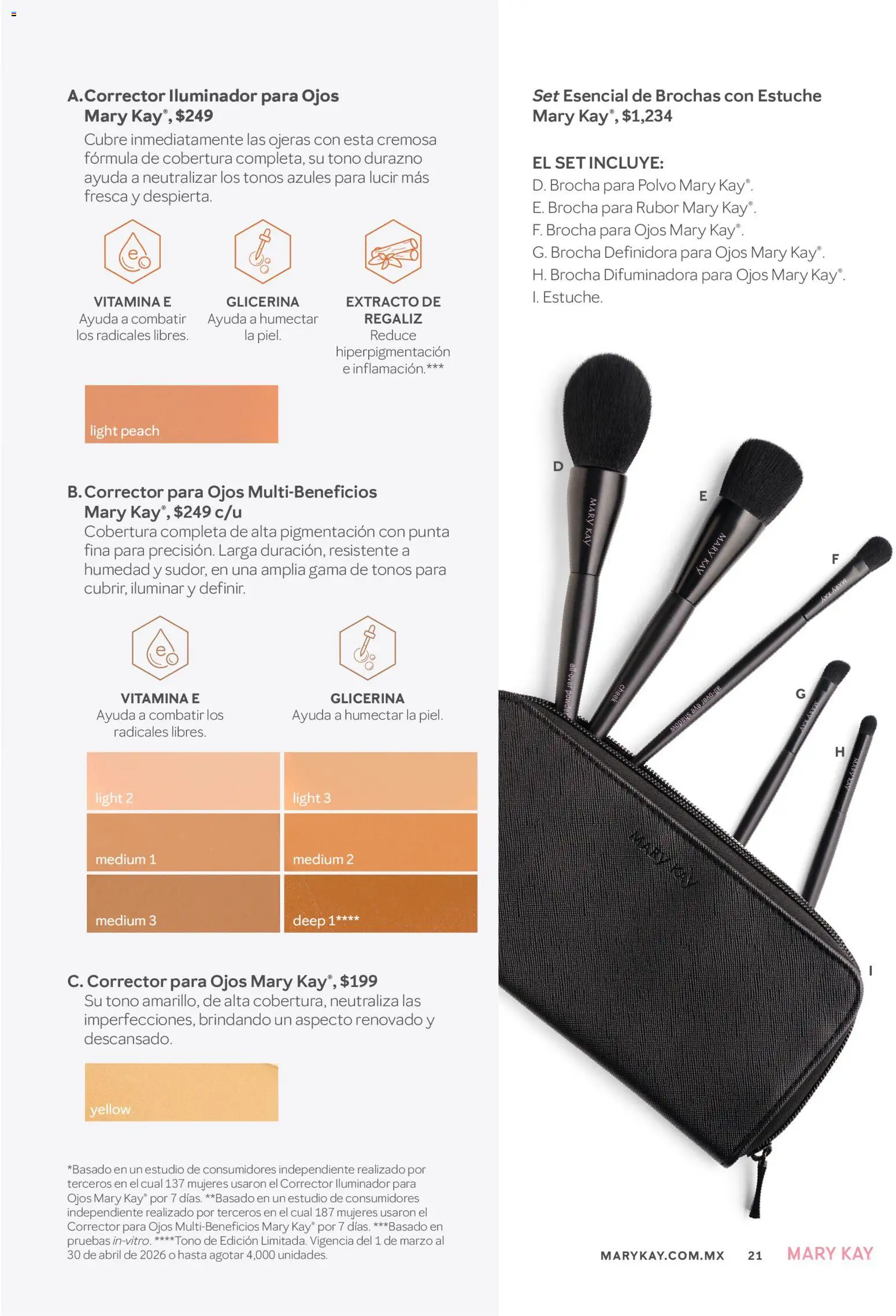 Nuevas ofertas de Mary Kay válidas en toda la República Mexicana desde el 01.04.2026. ¡Encuentra las mejores ofertas en Catálogo Mary Kay Abril 2026! | Página: 21 | Productos: Iluminador, Estuche, Polvo, Rubor