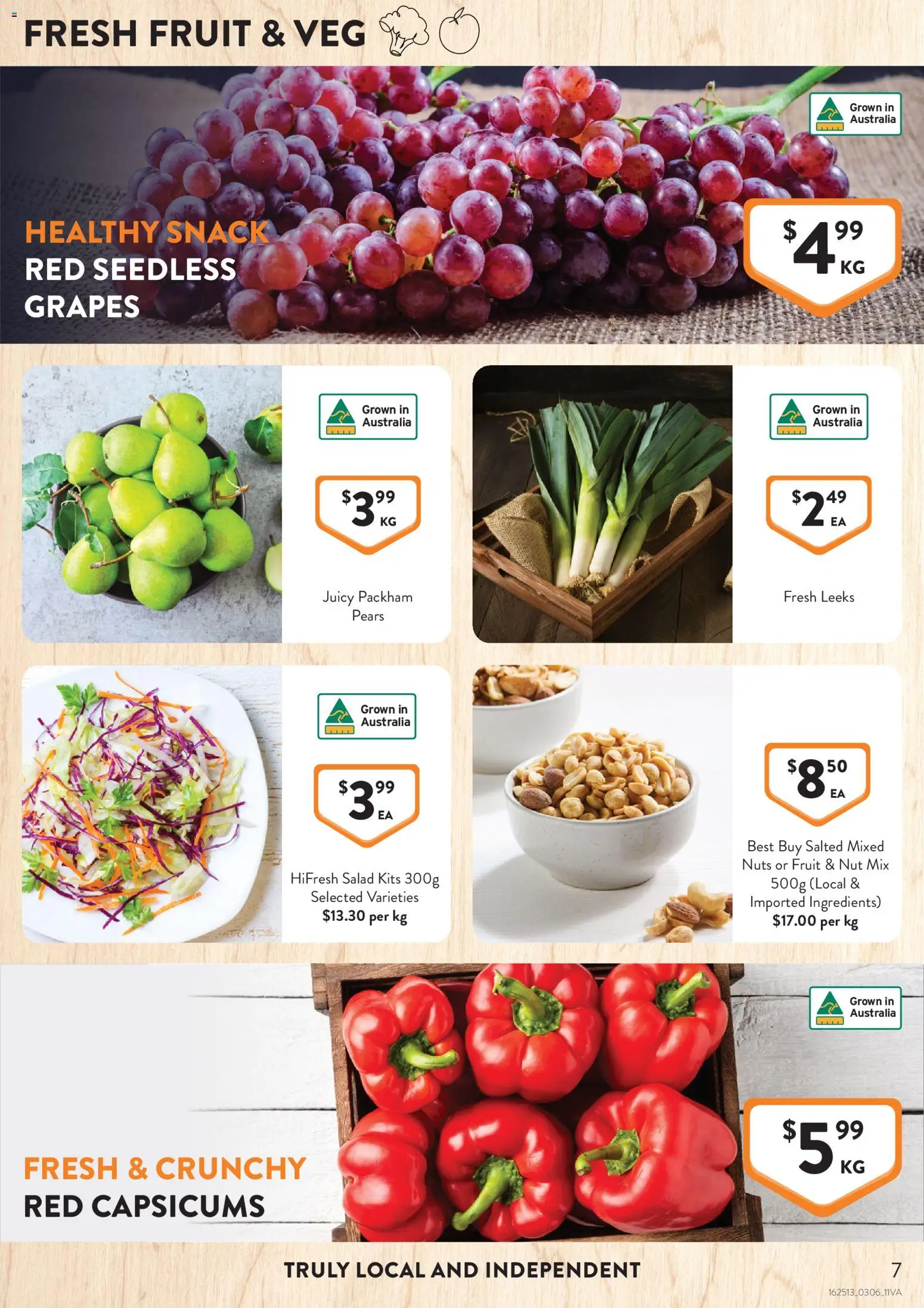 Foodworks catalogue - valid from 03.06.2026 | Page: 7 | Products: Kits, Nuts, Salad, Grapes