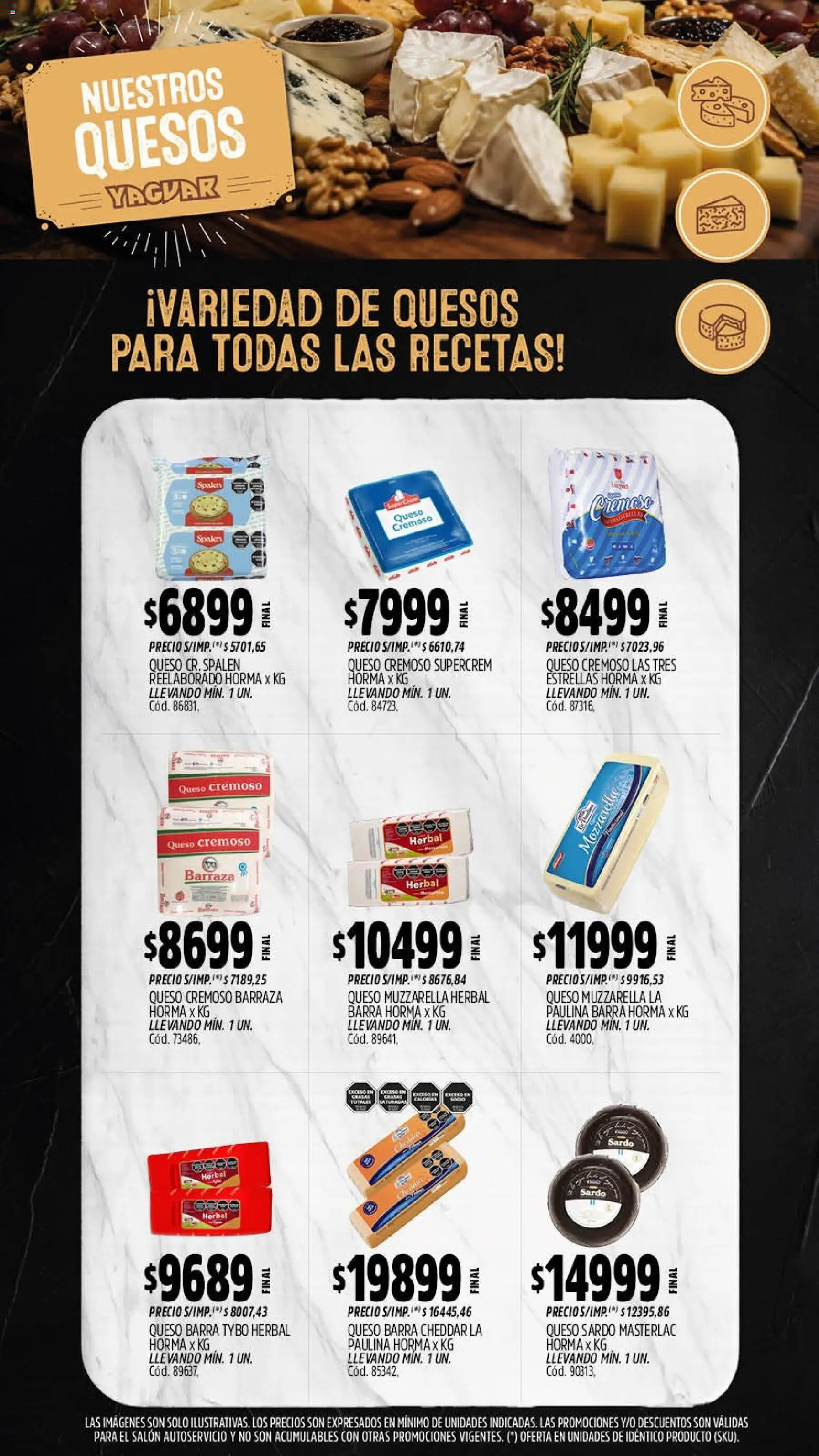 Yaguar - Oferta Semanal Mendoza │ válido desde el 14/09/2026 | Página: 7 | Productos: Mozzarella, Muzzarella, Queso