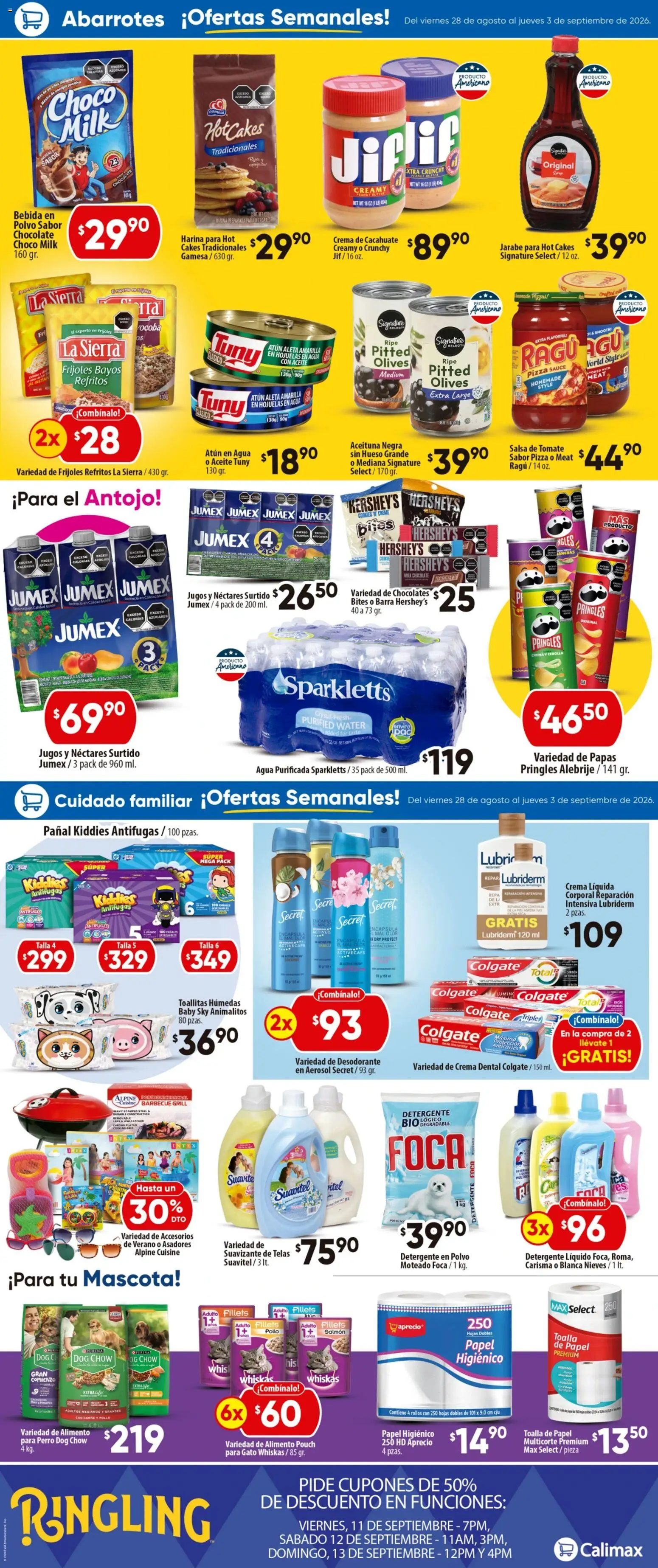 Nuevas ofertas de Calimax válidas en toda la República Mexicana desde el 28/08/2026. ¡Encuentra las mejores ofertas en Calimax folleto Tijuana! | Página: 2 | Productos: Desodorante, Harina, Detergente en polvo, Suavizante de telas
