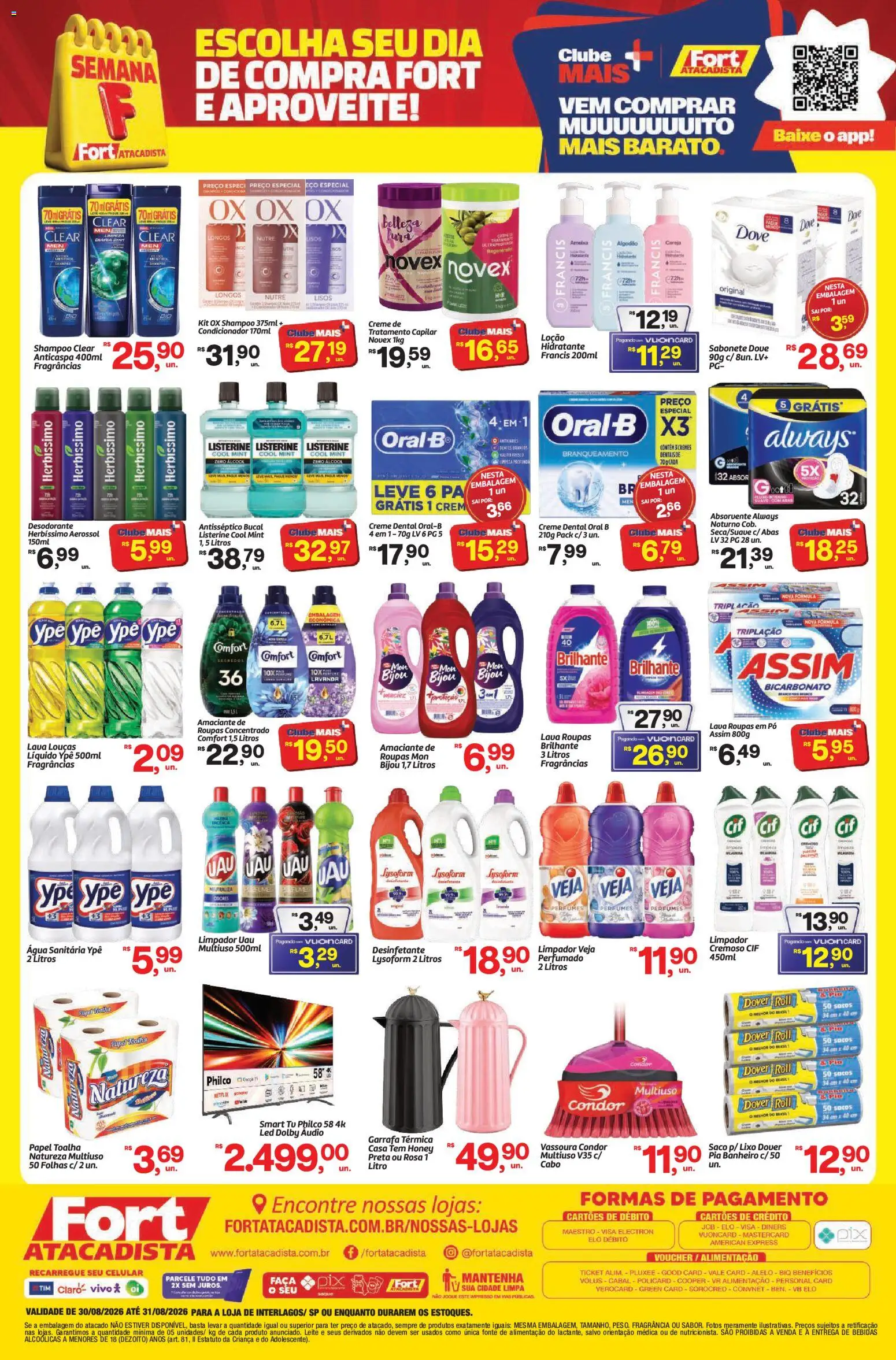 Fort Atacadista Folheto - válido de 30/08/2026 | Página: 4 | Produtos: Fragrância, Roupas, Dove, Pá