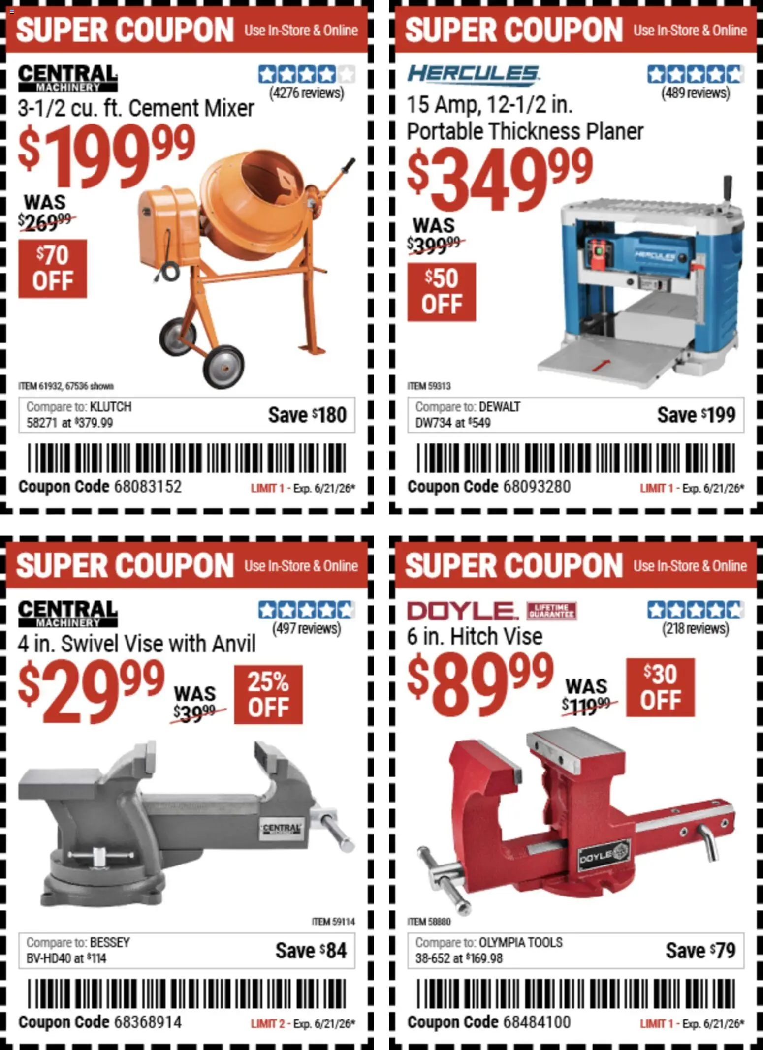 Harbor Freight Weekly Ad - valid from 08.06.2026 | Page: 9 | Products: Swivel, Mixer