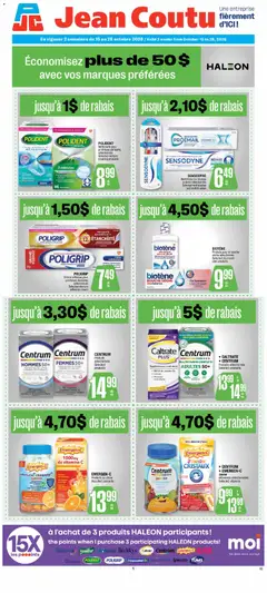 Preview of Jean Coutu circulaire - Encart Haleon from shop Jean Coutu valid from Oct 15, 2026