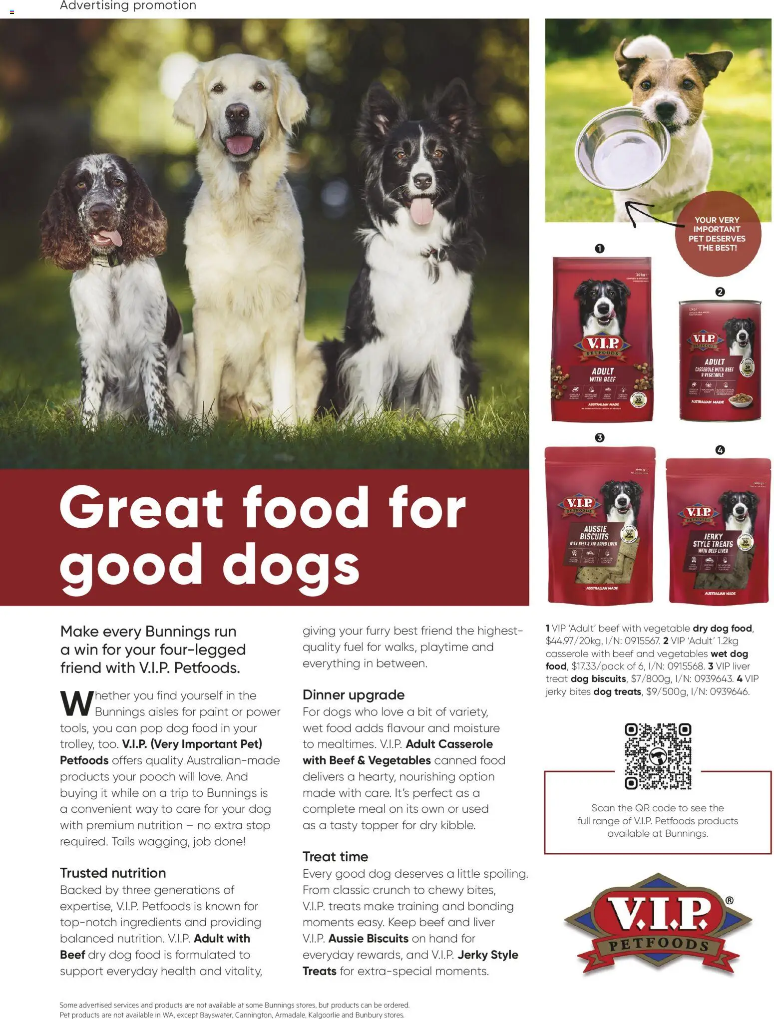 Bunnings Warehouse catalogue - valid from 01.05.2026 | Page: 52 | Products: Beef, Dog food, Biscuits, Vegetables