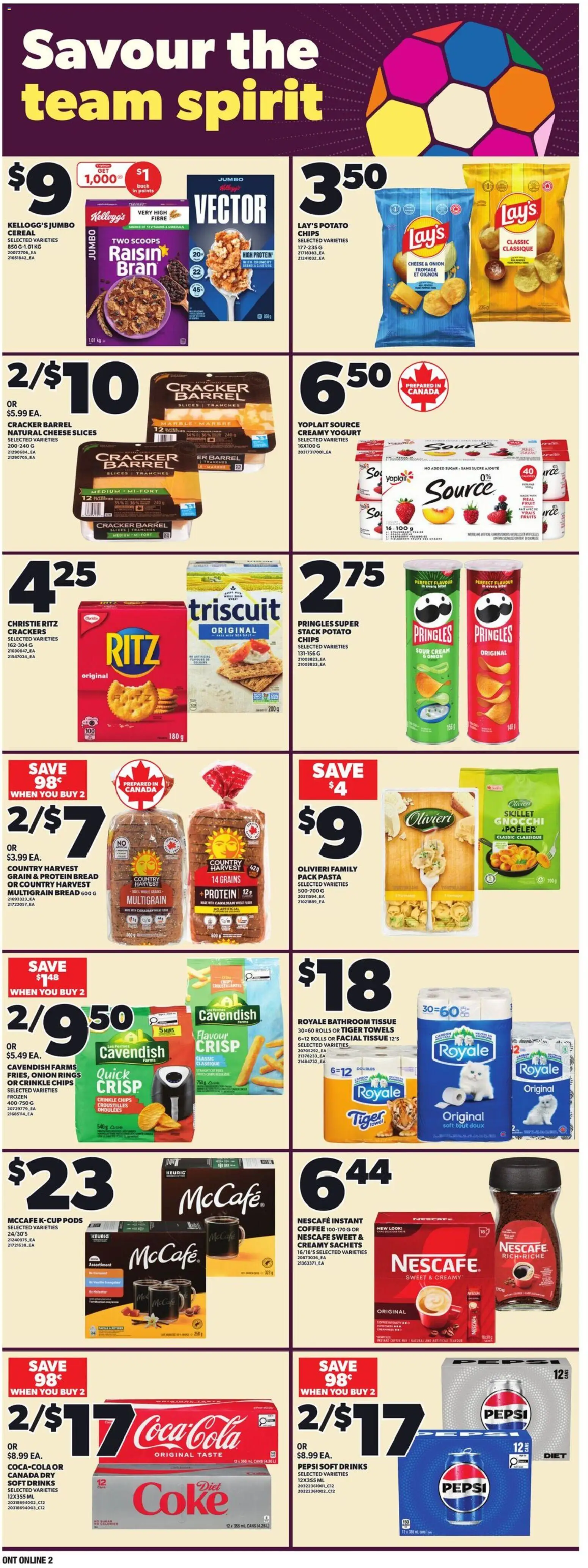 Loblaws flyer valid from 11.06.2026 | Page: 10 | Products: Sour cream, Yogurt, Bread, Coffee