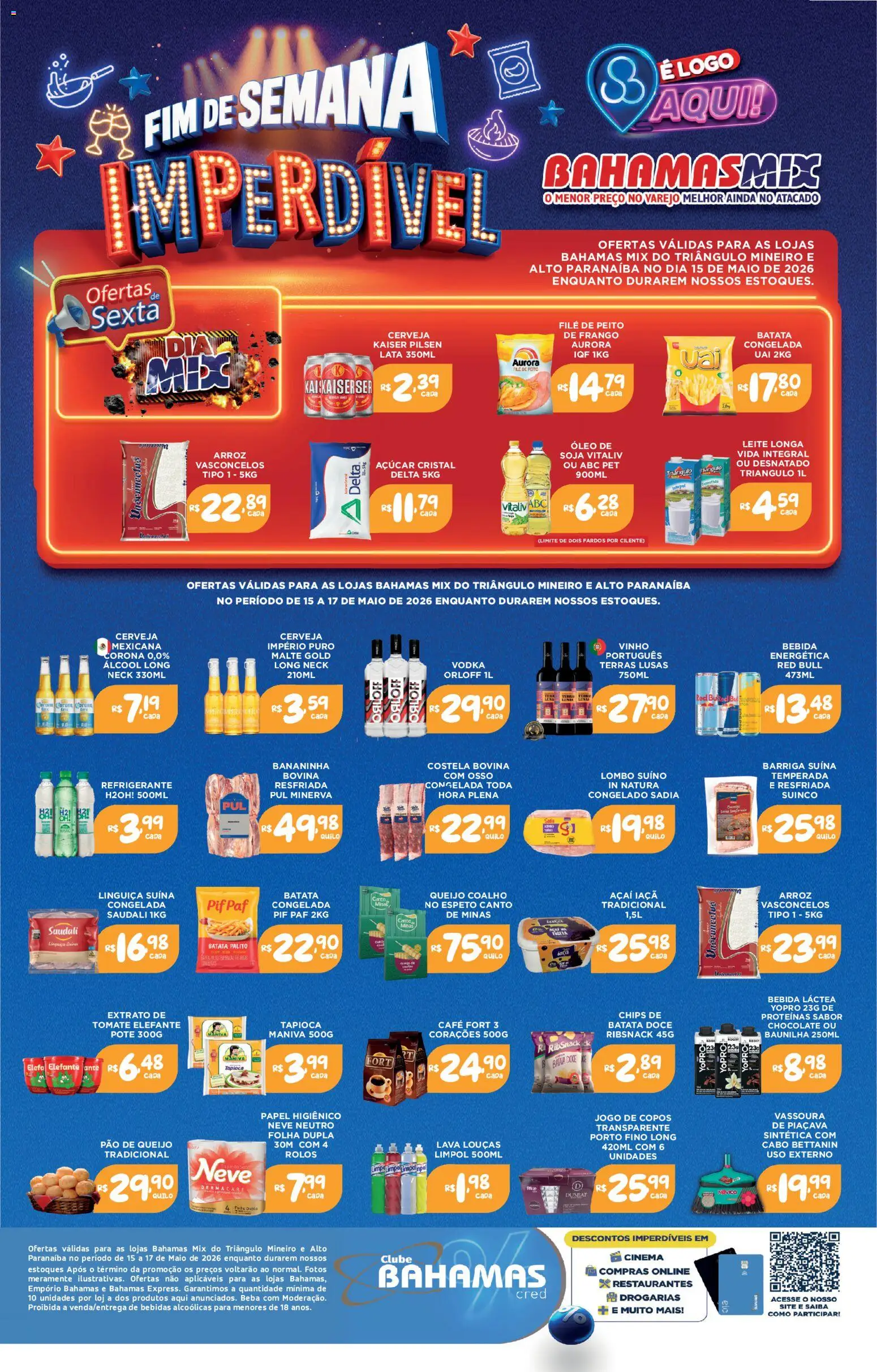 Bahamas Mix Folheto - válido de 15.05.2026 | Página: 1 | Produtos: Maiô, Chocolate, Papel higiênico, Cabo