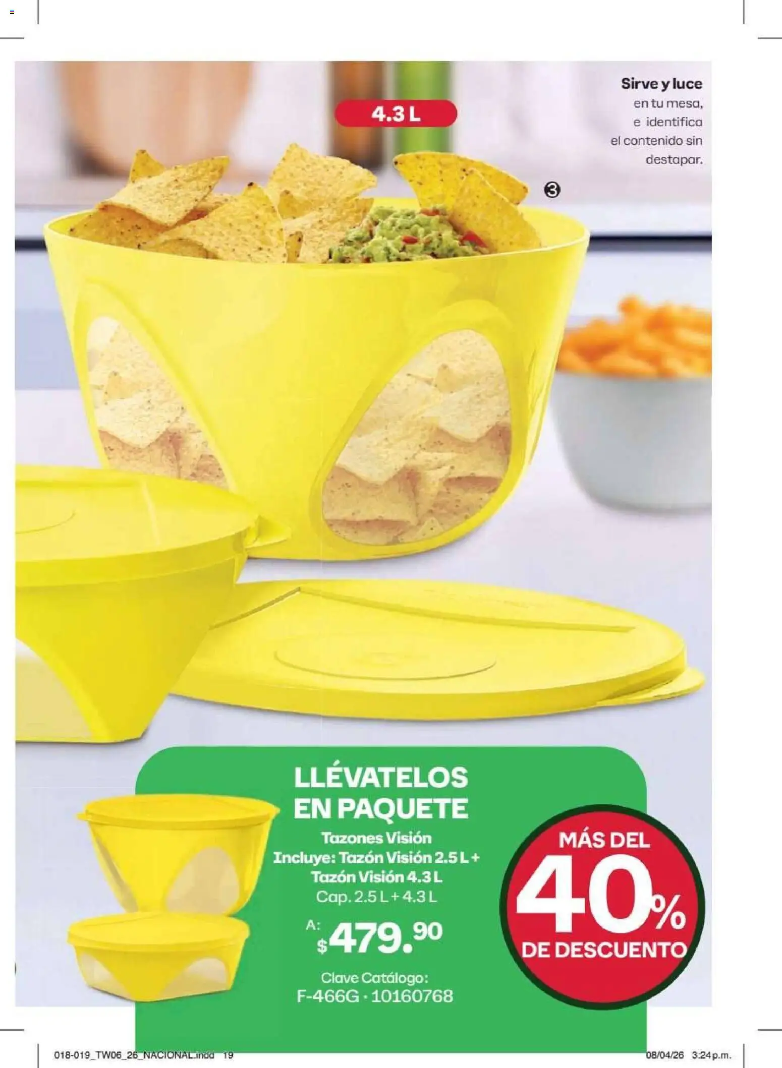 Nuevas ofertas de Tupperware válidas en toda la República Mexicana desde el 18/05/2026. ¡Encuentra las mejores ofertas en Tupperware catálogo! | Página: 19