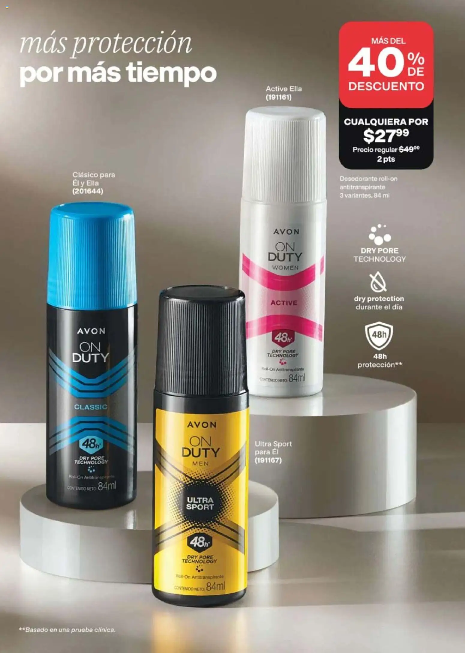 Nuevas ofertas de AVON válidas en toda la República Mexicana desde el 21/08/2026. ¡Encuentra las mejores ofertas en AVON campaña 13 2026! | Página: 143 | Productos: Desodorante, Antitranspirante