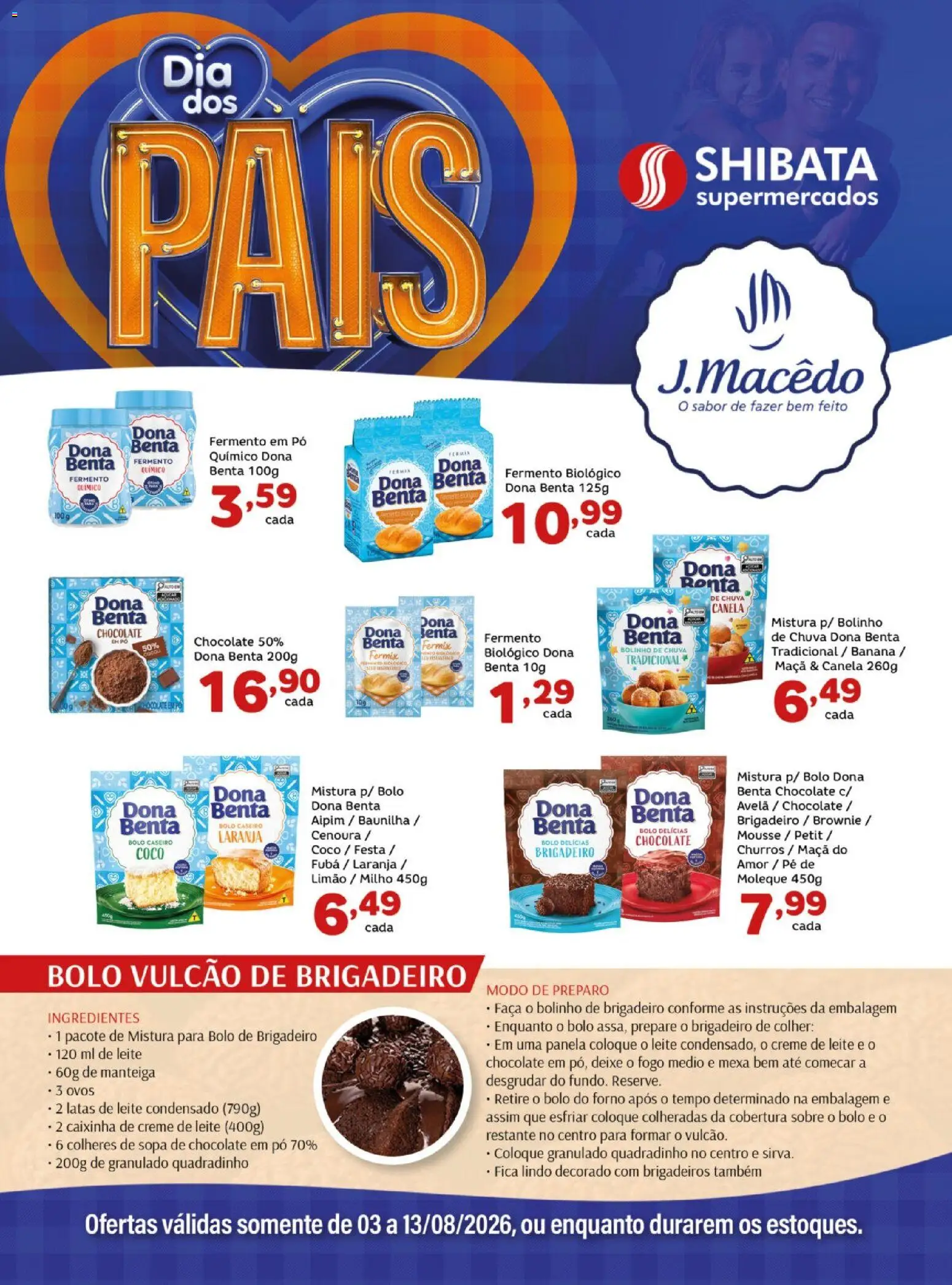 Shibata Folheto - válido de 03/08/2026 | Página: 1 | Produtos: Panela, Colheres, Mistura para bolo, Avelã