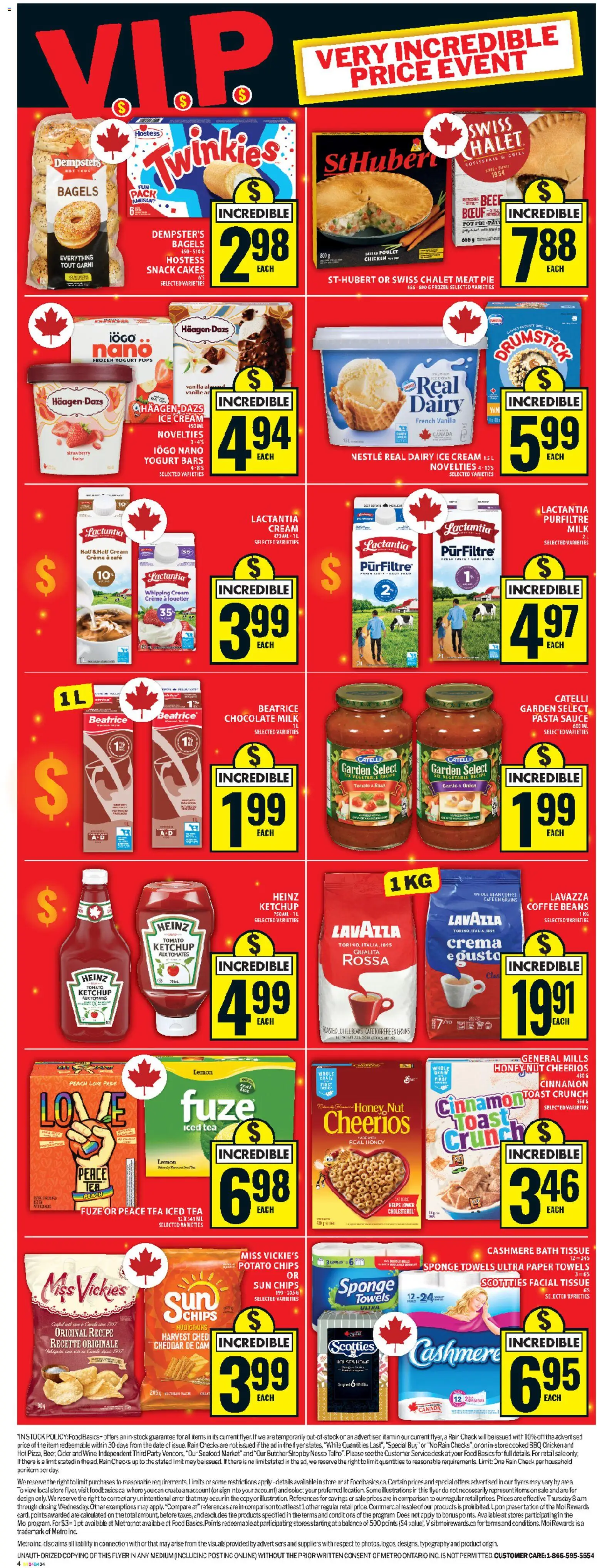 Food Basics flyer valid from 07.05.2026 | Page: 3 | Products: Ice cream, Coffee, Wine, Chicken