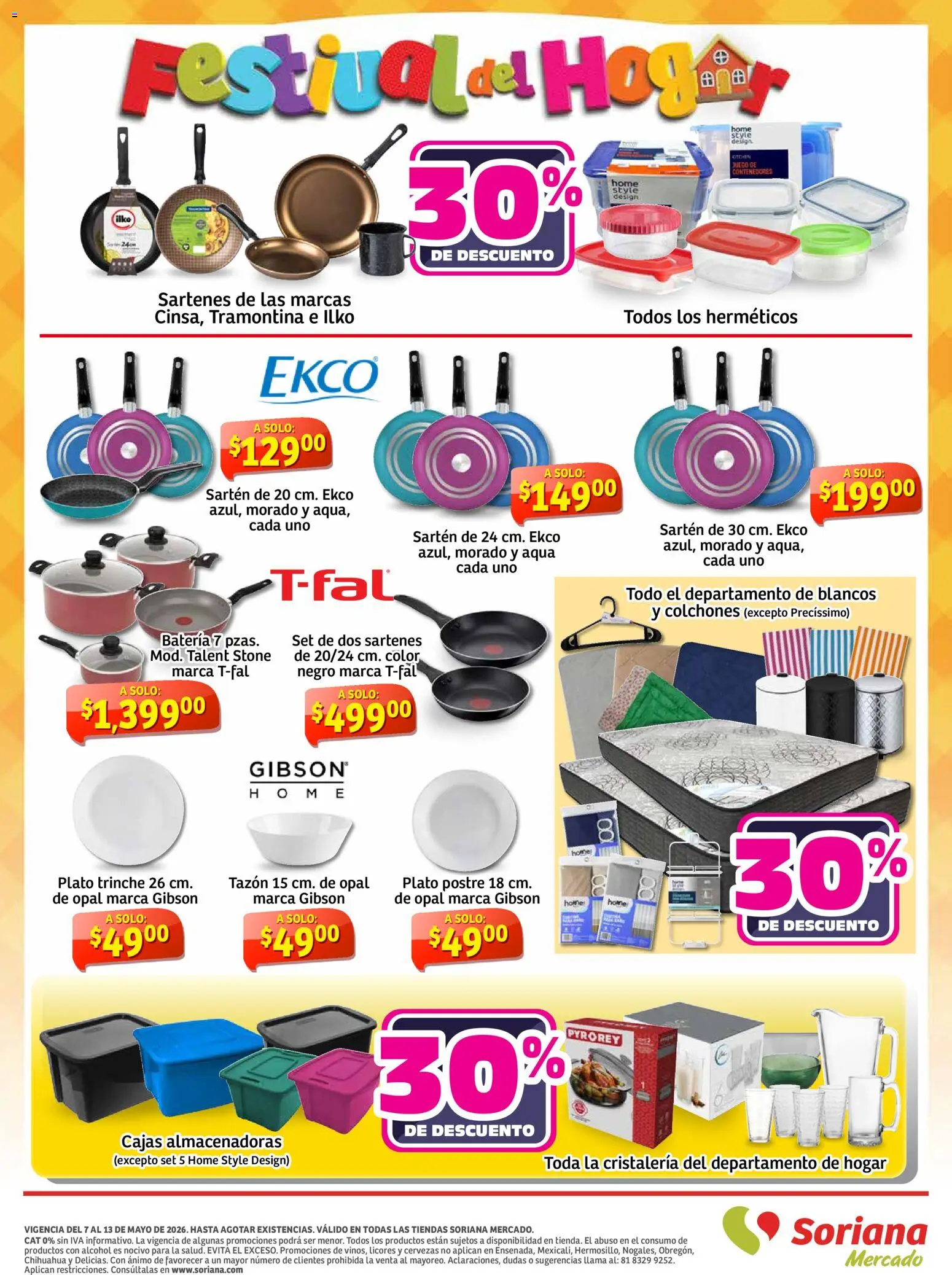 Nuevas ofertas de Soriana válidas en toda la República Mexicana desde el 07.05.2026. ¡Encuentra las mejores ofertas en Soriana Apoyamos con todo Mercado Nacional! | Página: 8 | Productos: Juego, Batería, Sartén