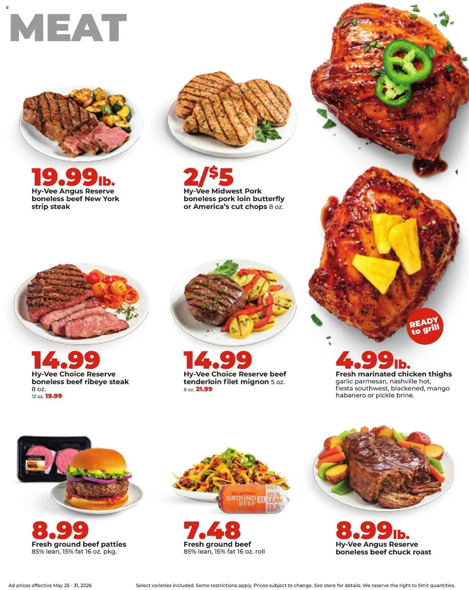 HyVee Weekly Ad - valid from 25.05.2026 | Page: 13 | Products: Beef, Mango, Garlic, Grill