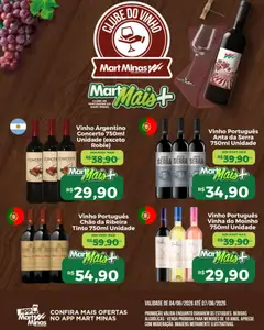 Mart Minas ofertas Clube do Vinho - Pré-Visualização do folheto da loja Mart Minas, válido de 04.06.2026