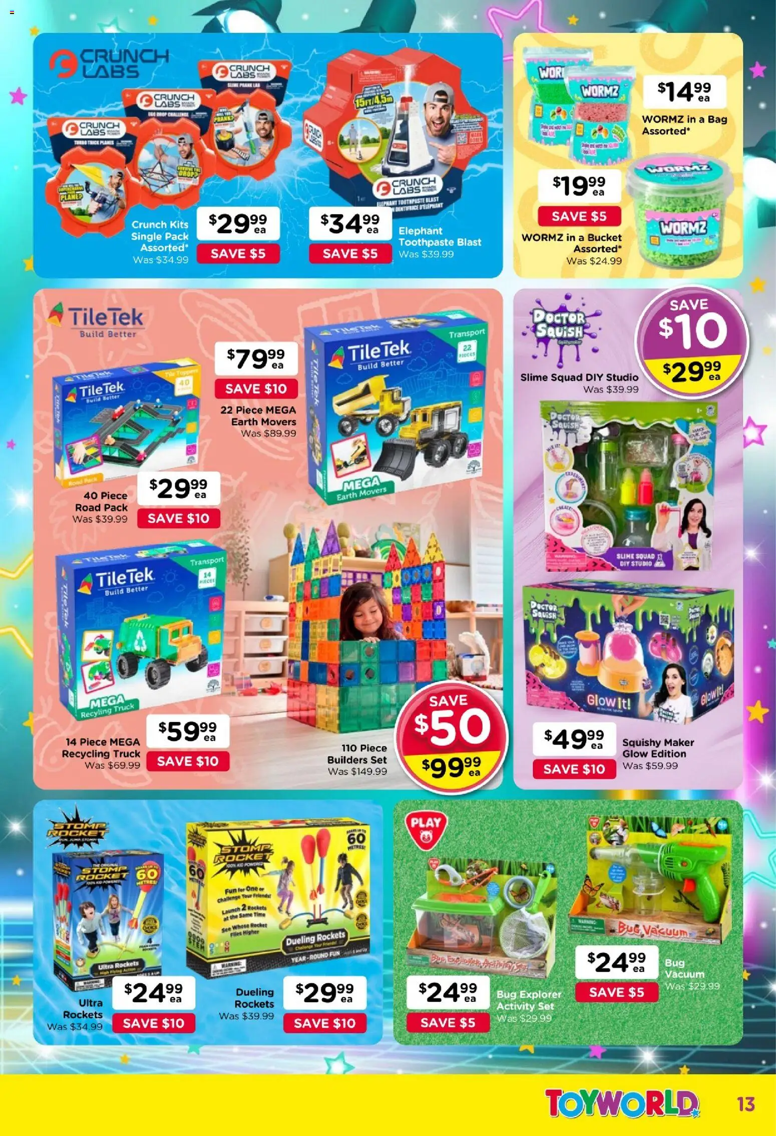 Toyworld catalogue - valid from 23/09/2026 | Page: 13 | Products: Bucket, Toothpaste, Rocket, Bag