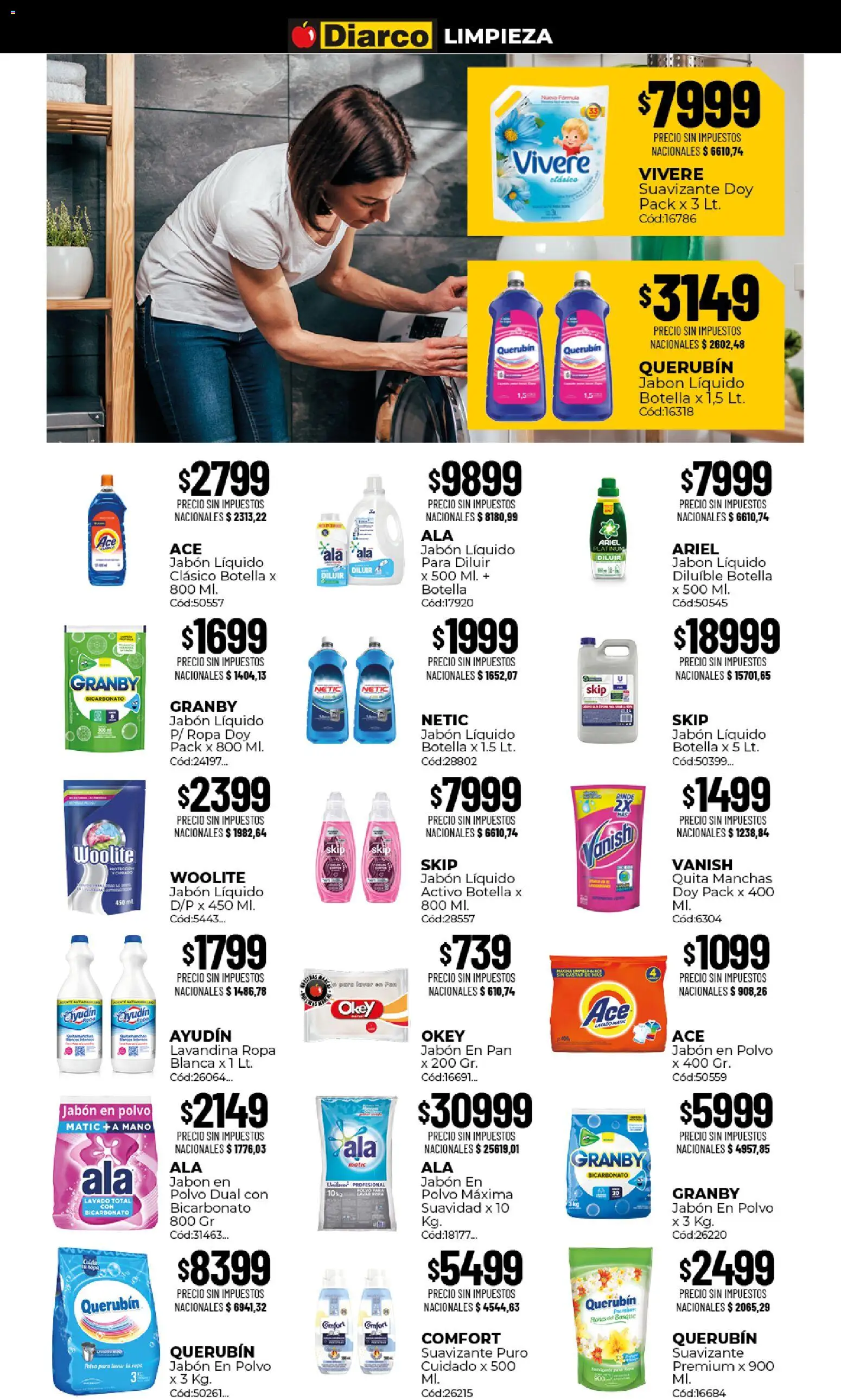 Diarco - Ofertas │ válido desde el 07/09/2026 | Página: 9 | Productos: Botella, Polvo, Pan, Suavizante