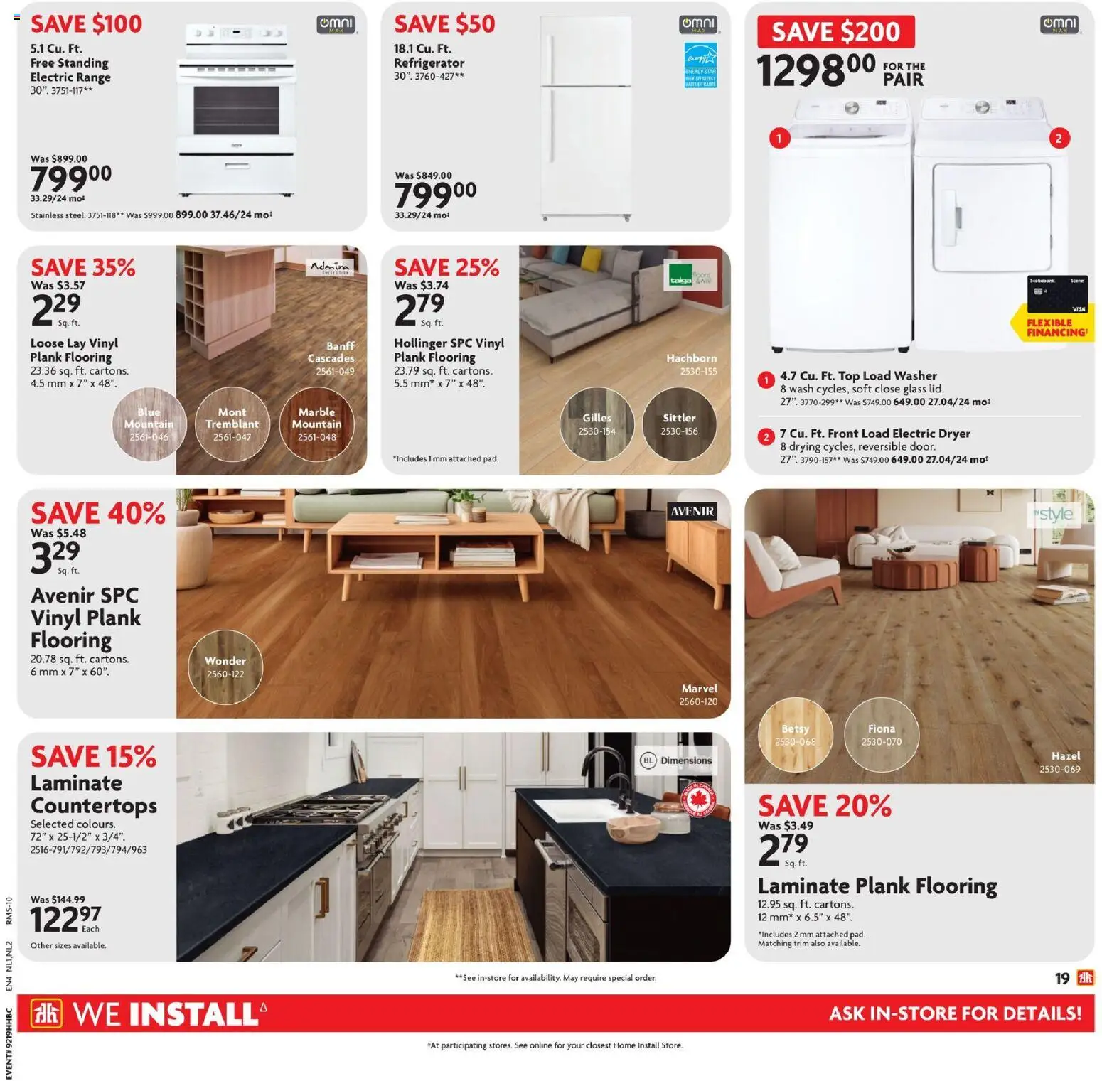 Home Hardware flyer valid from 07.05.2026 | Page: 20 | Products: Refrigerator, Dryer