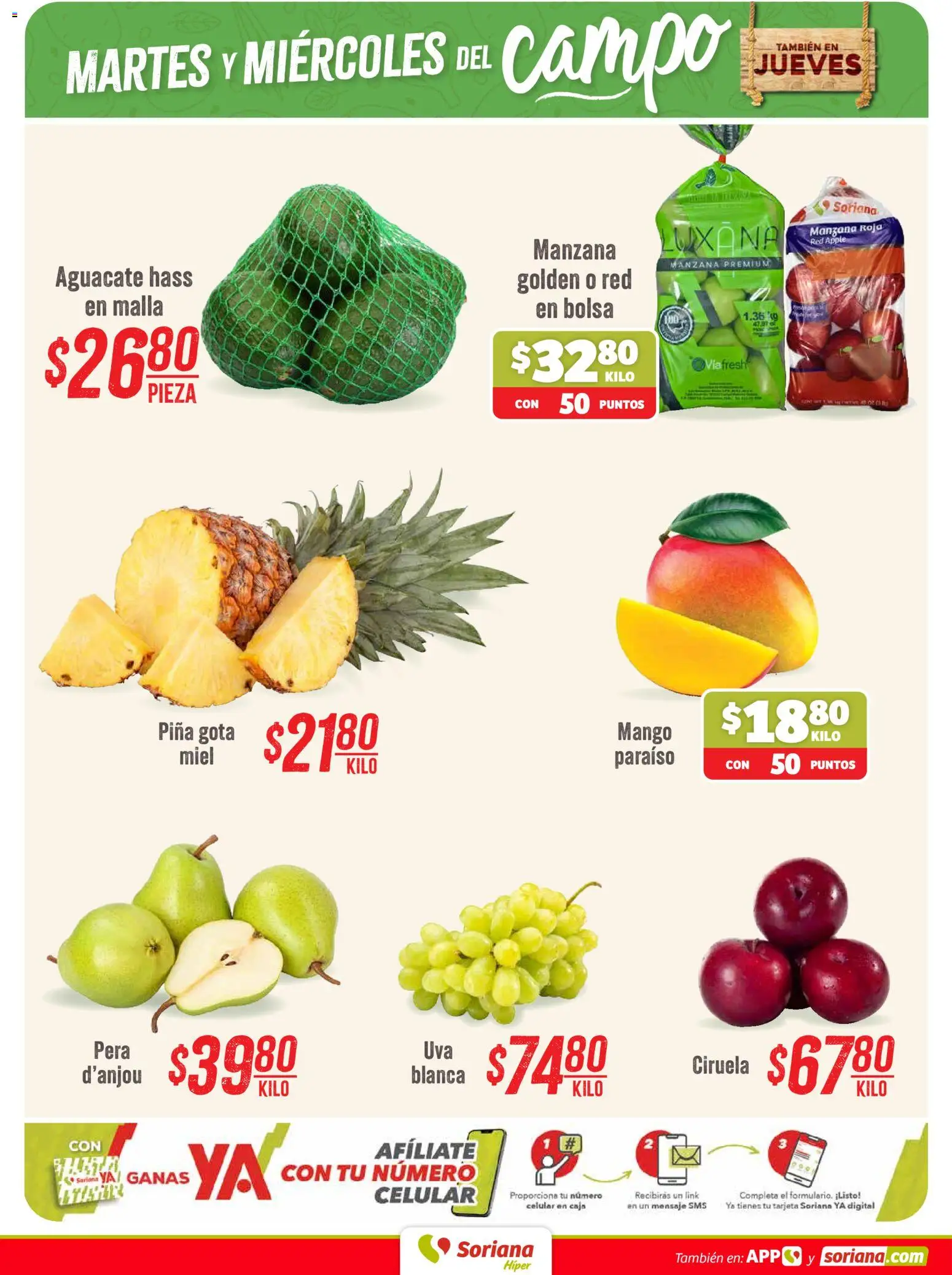 Nuevas ofertas de Soriana válidas en toda la República Mexicana desde el 04/08/2026. ¡Encuentra las mejores ofertas en Soriana Martes y Miércoles del Campo Híper: Tamaulipas (excepto Cd. Victoria y Tampico)! | Página: 2