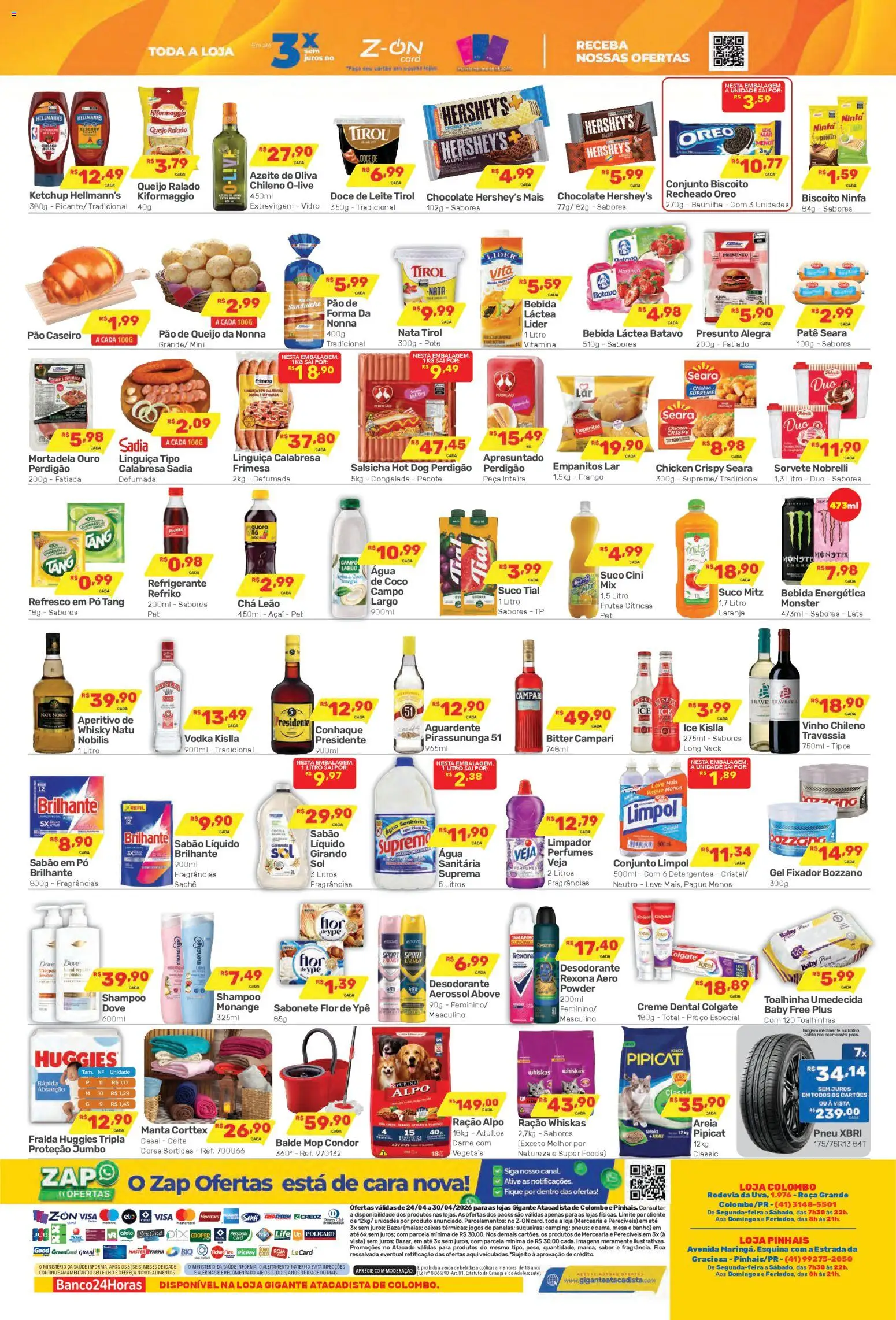 Gigante Atacadista Folheto - válido de 24/04/2026 | Página: 2 | Produtos: Queijo ralado, Jogos, Ração, Balde