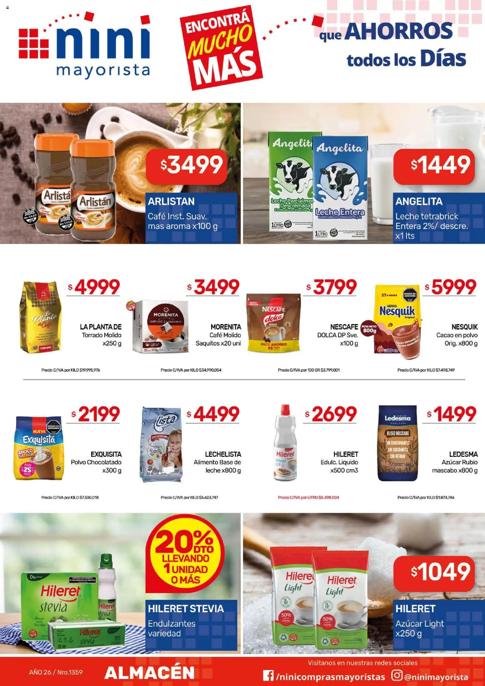 NINI Mayorista ofertas │ válido desde el 11.05.2026 | Página: 30 | Productos: Peso, Polvo, Cacao, Planta
