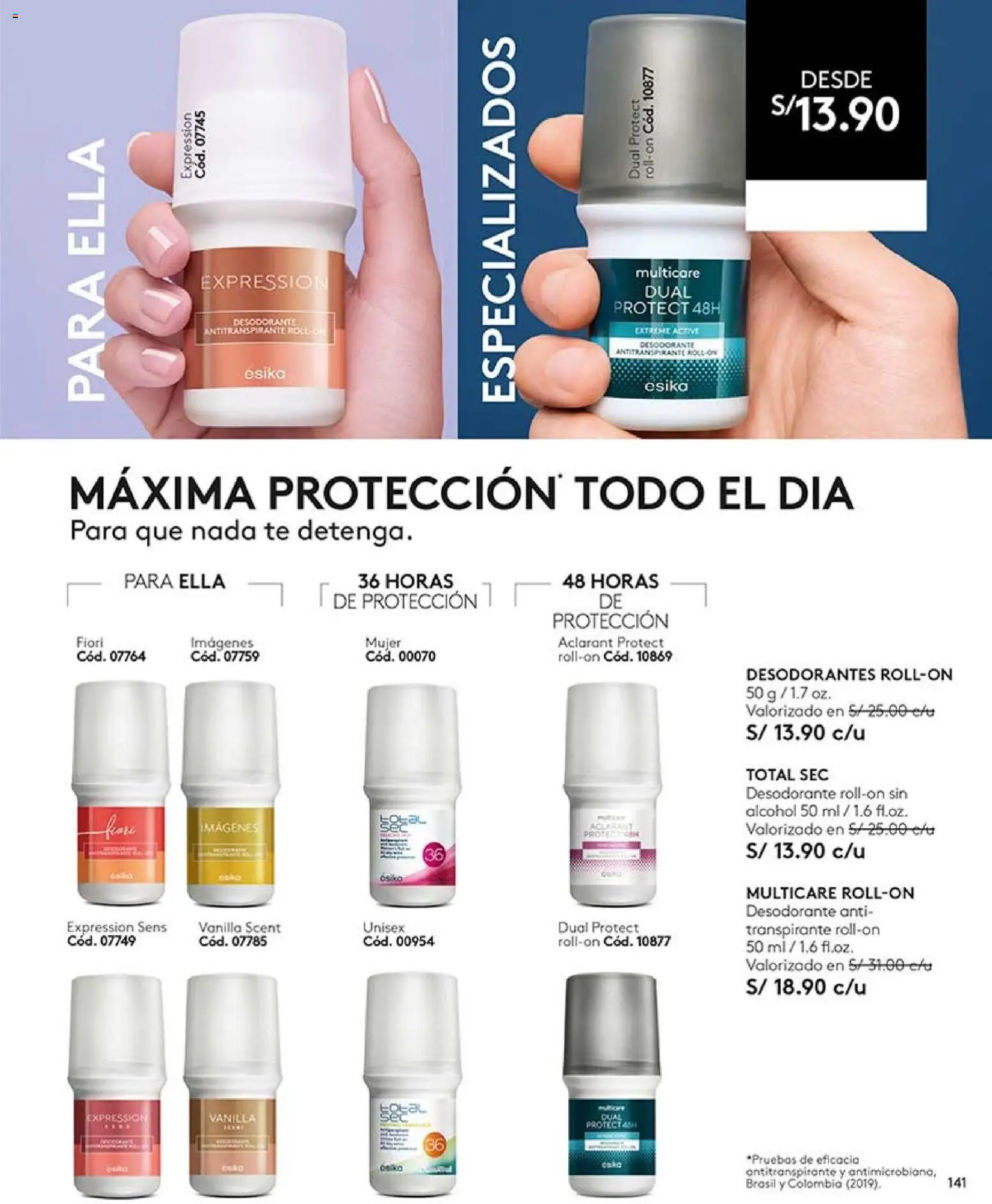 Catálogo Ésika válido desde 20/06/2026 | Página: 141 | Productos: Desodorante, Antitranspirante, Té