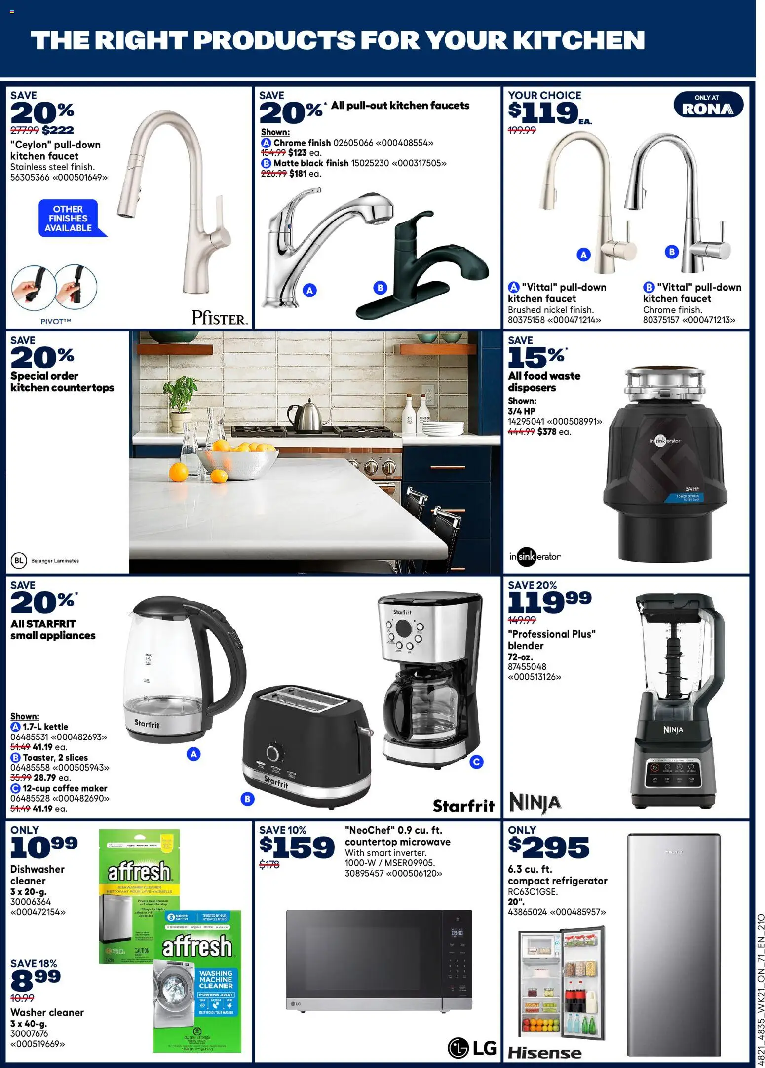 Rona flyer valid from 18.06.2026 | Page: 18 | Products: Refrigerator, Washing machine, Dishwasher, Kettle