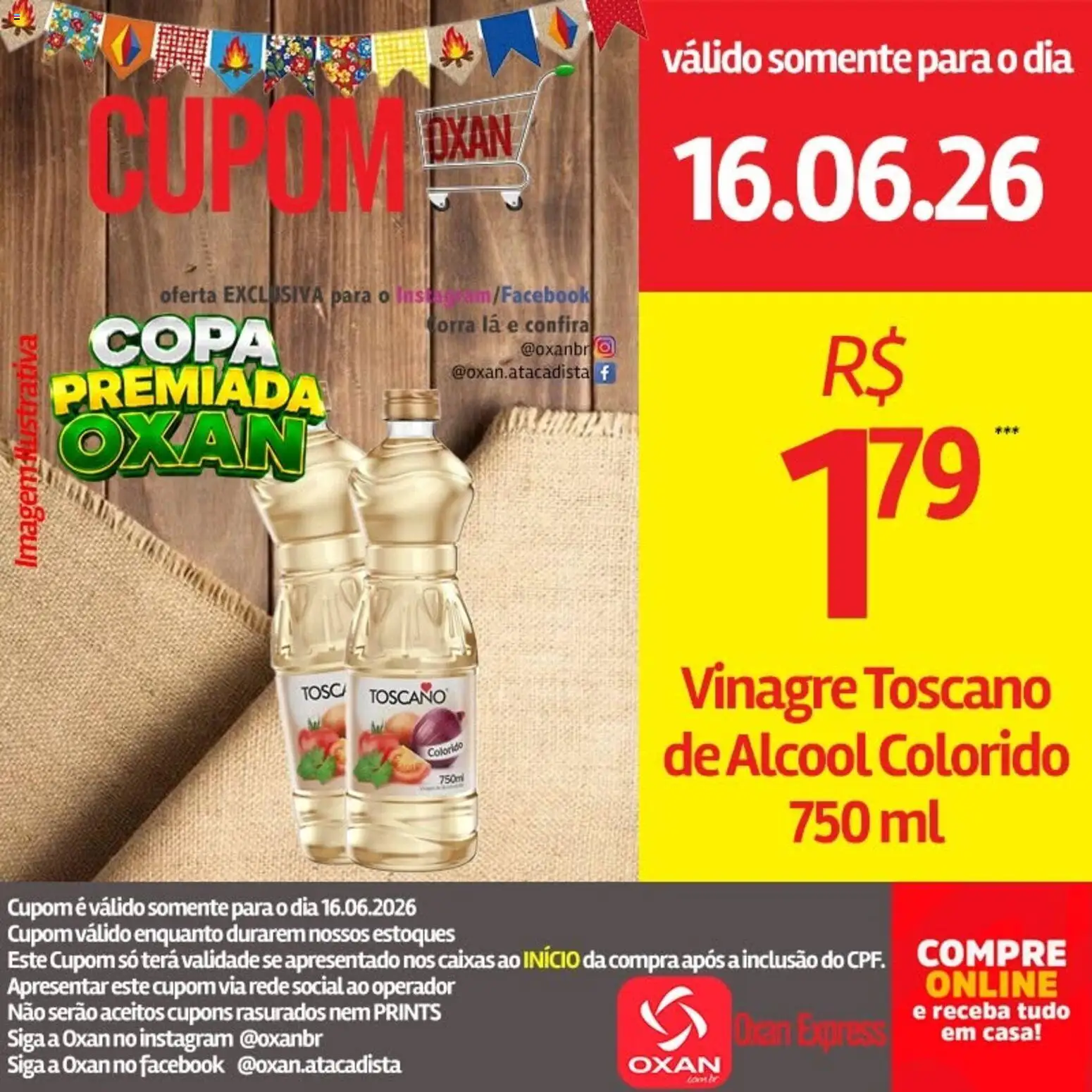 Oxan Atacadista Folheto - válido de 16.06.2026 | Página: 19 | Produtos: Vinagre, Copa