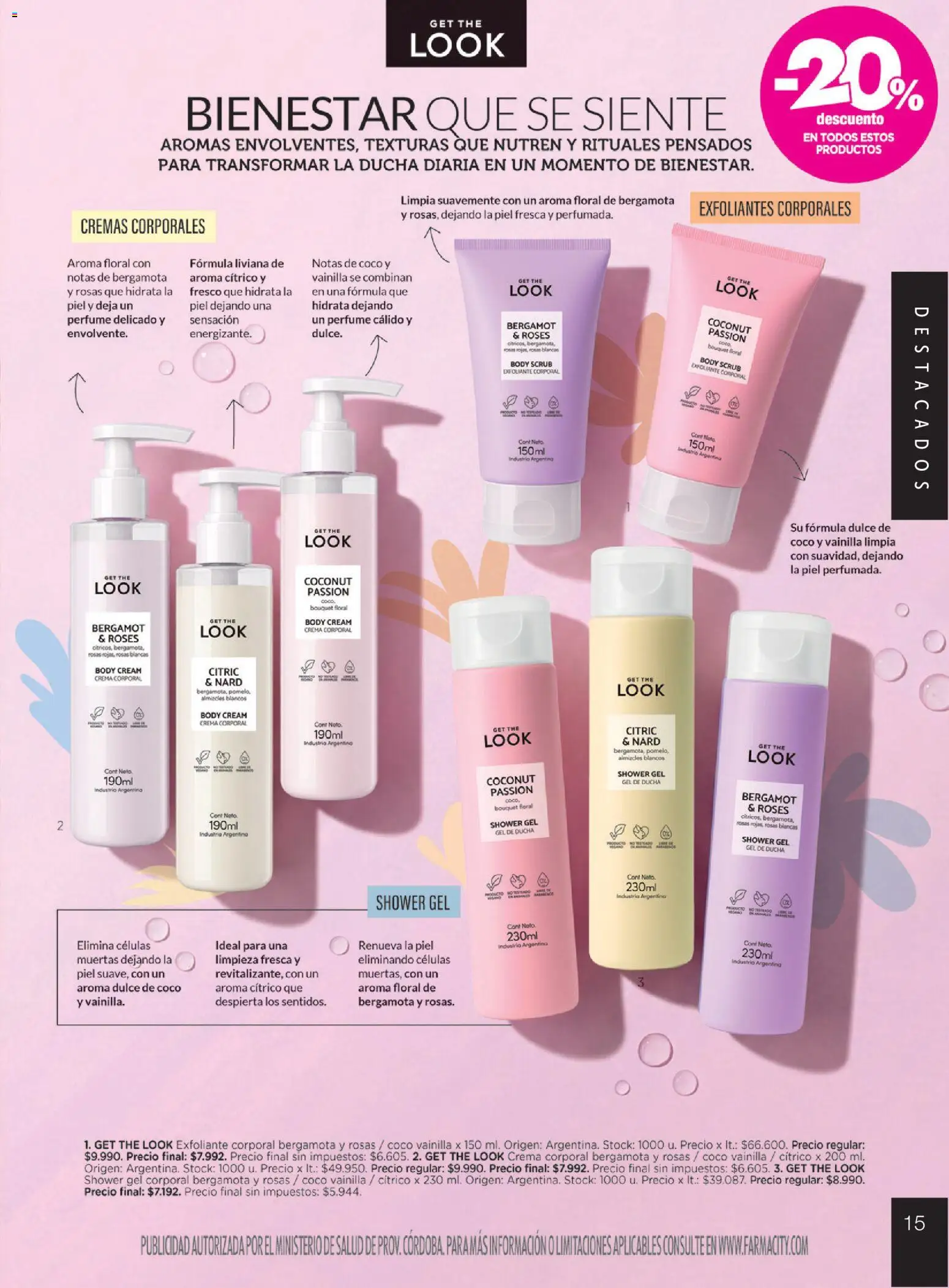Farmacity catálogo │ válido desde el 01/09/2026 | Página: 15 | Productos: Coco, Ducha, Dulce, Gel de ducha