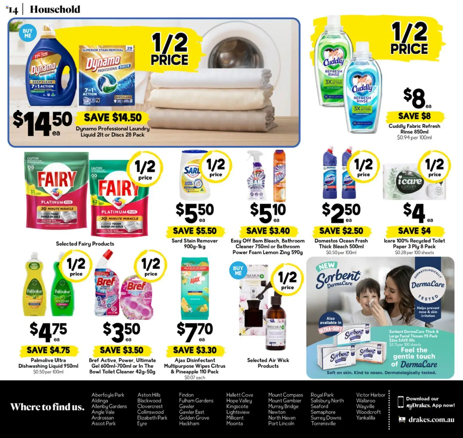 Drakes catalogue - valid from 10.06.2026 | Page: 14 | Products: Toilet, Stain remover, Lemon, Tissues