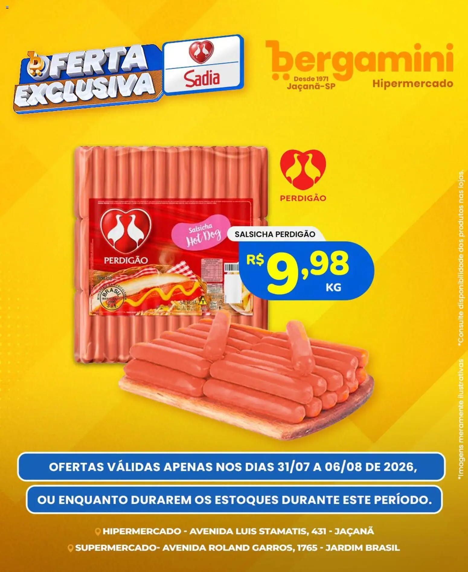 Supermercado Bergamini Folheto - válido de 31/07/2026 | Página: 4 | Produtos: Salsicha
