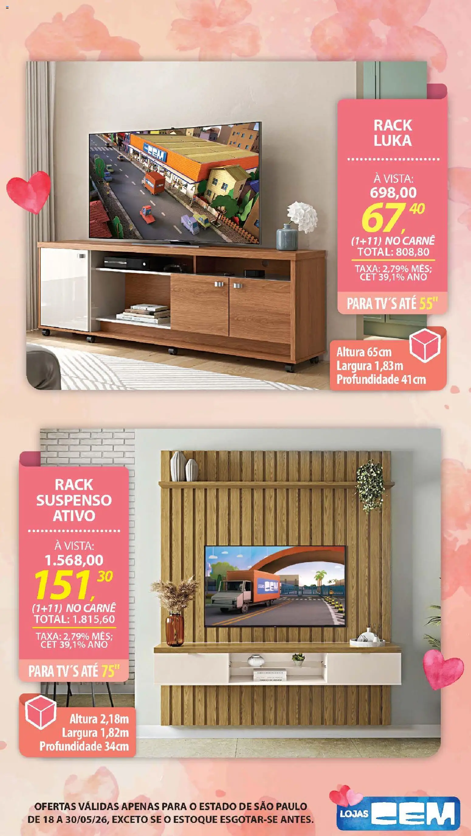 Lojas Cem - Ofertas atuais de 18/05/2026 ? Não perca as melhores promoções! | Brasil