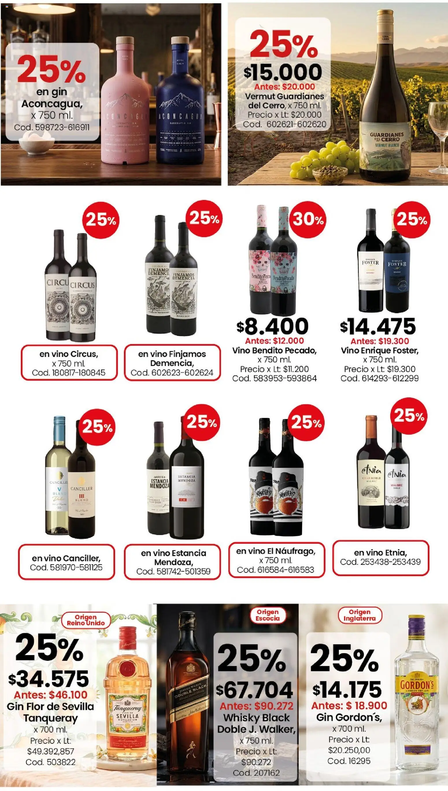 Coto -Almacén Ly bebidas │ válido desde el 03/08/2026 | Página: 8 | Productos: Whisky, Gin, Vino