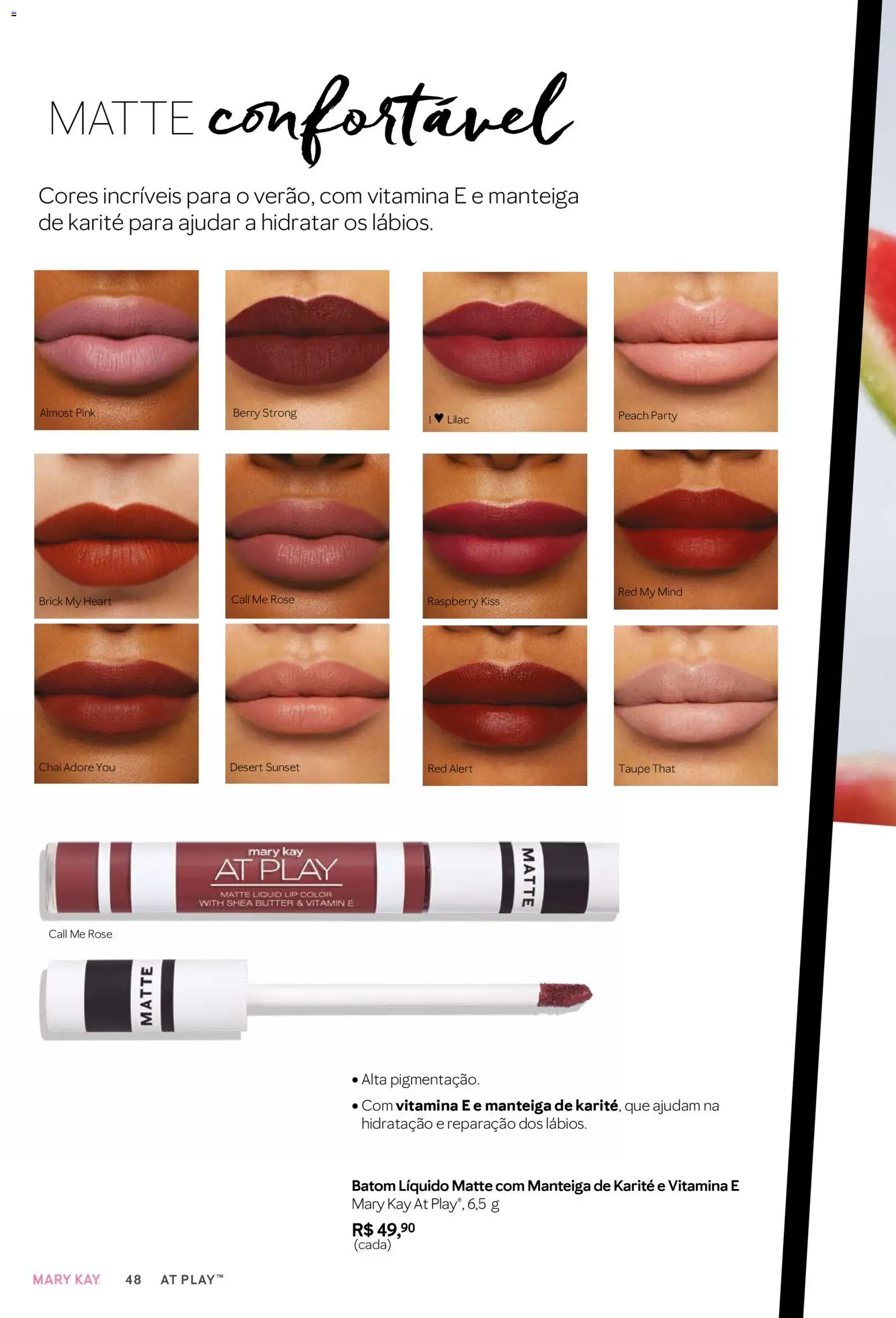 Mary Kay Folheto - válido de 01/03/2026 | Página: 48 | Produtos: Batom, Manteiga