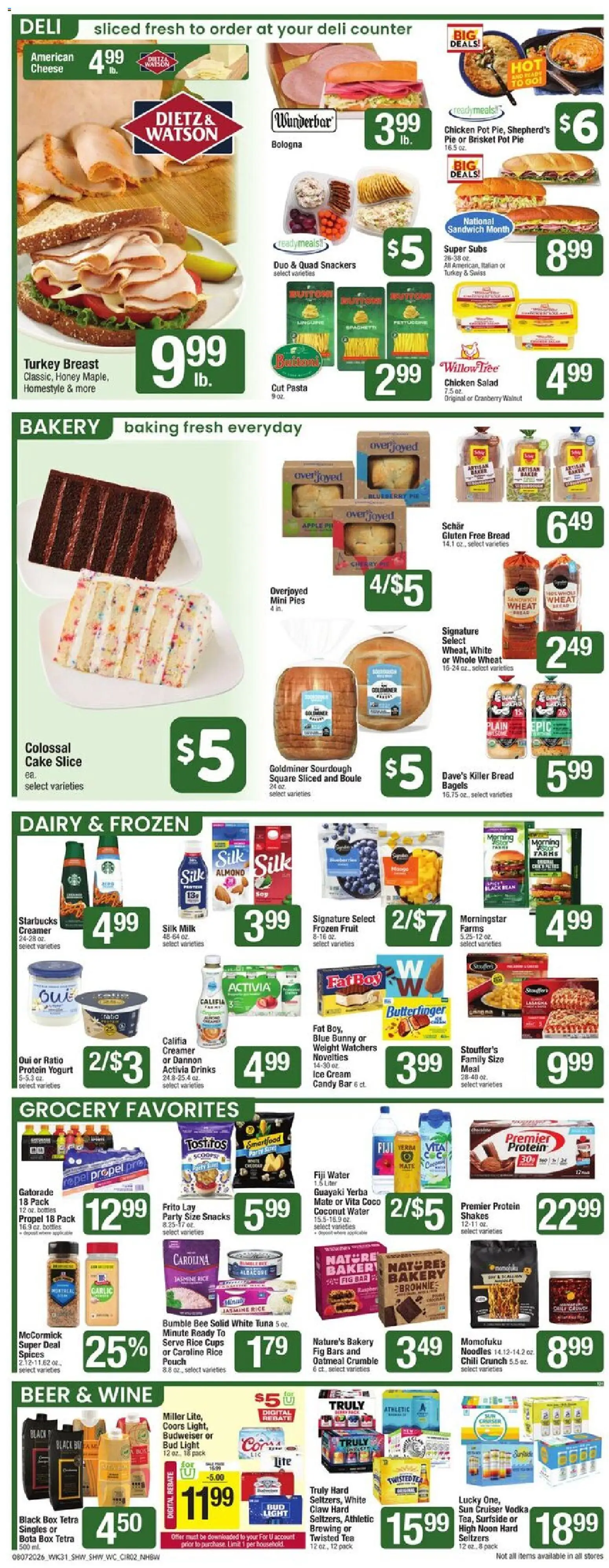 Shaw's - Weekly Ad - NH - valid from 08/07/2026 | Page: 3 | Products: Box, Candy, Turkey breast, Protein