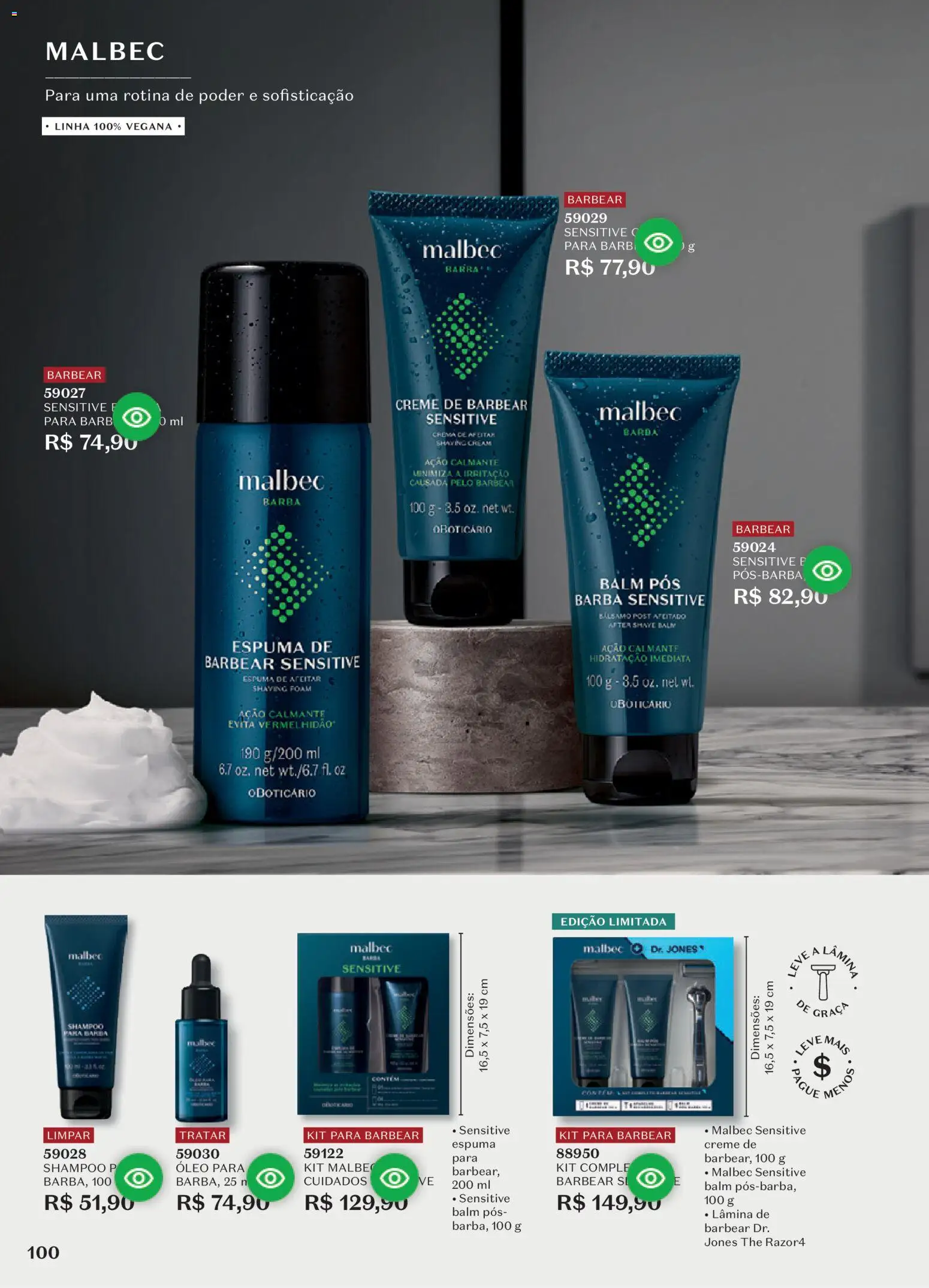 O Boticário Folheto - válido de 10/08/2026 | Página: 104 | Produtos: Shampoo, Óleo, Creme, Creme de barbear