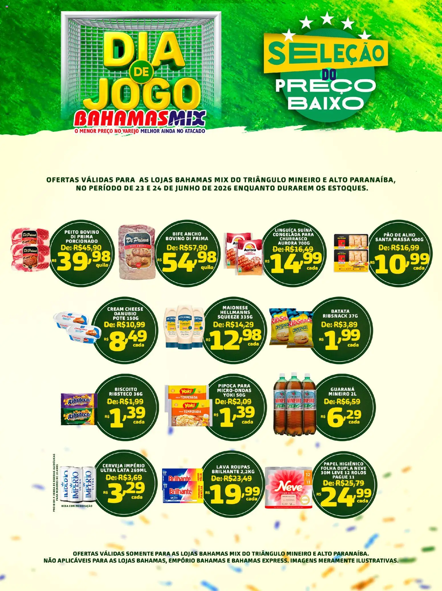 Bahamas Mix Folheto - válido de 23/06/2026 | Página: 1 | Produtos: Pao de alho, Pão, Cerveja, Maionese
