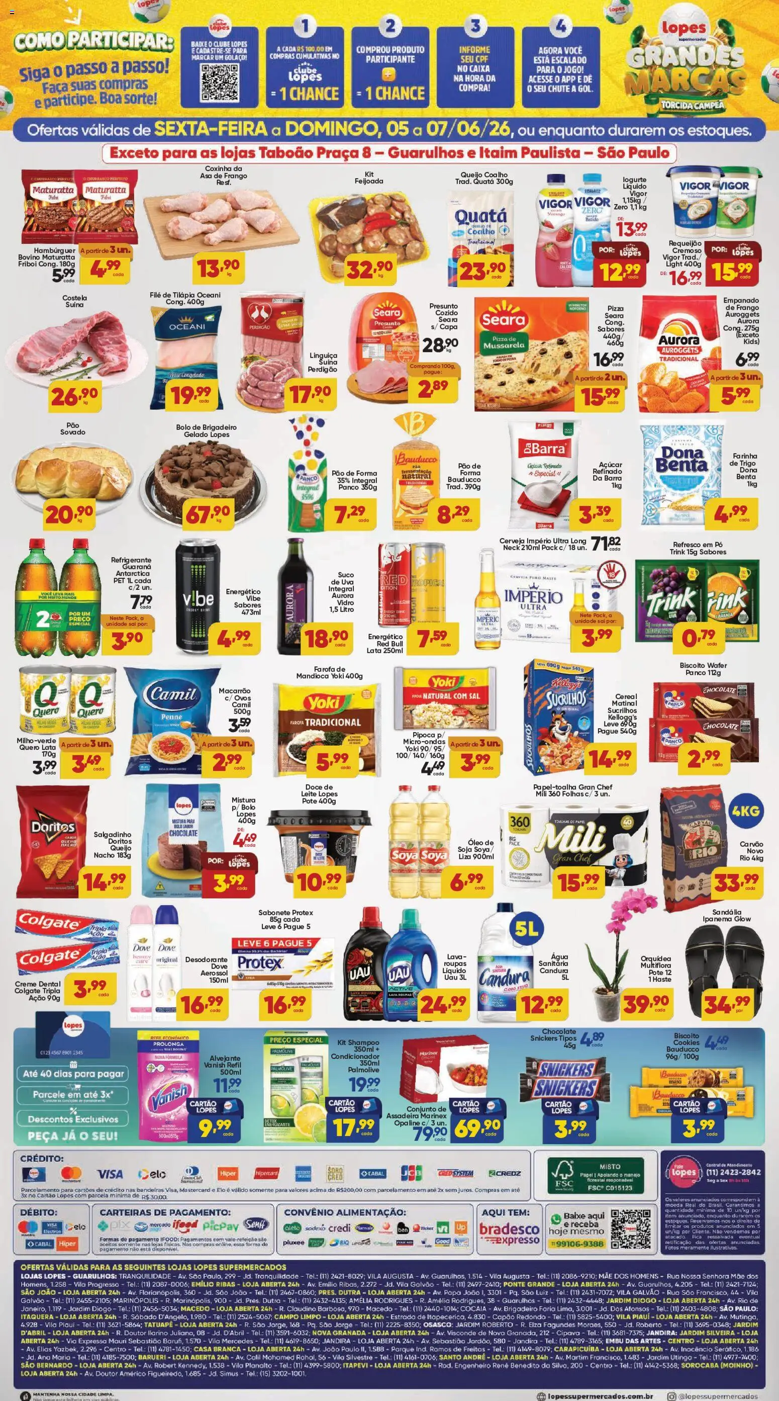 Lopes Supermercados Folheto - válido de 05.06.2026 | Página: 2 | Produtos: Macarrão, Creme, Refrigerante, Creme dental