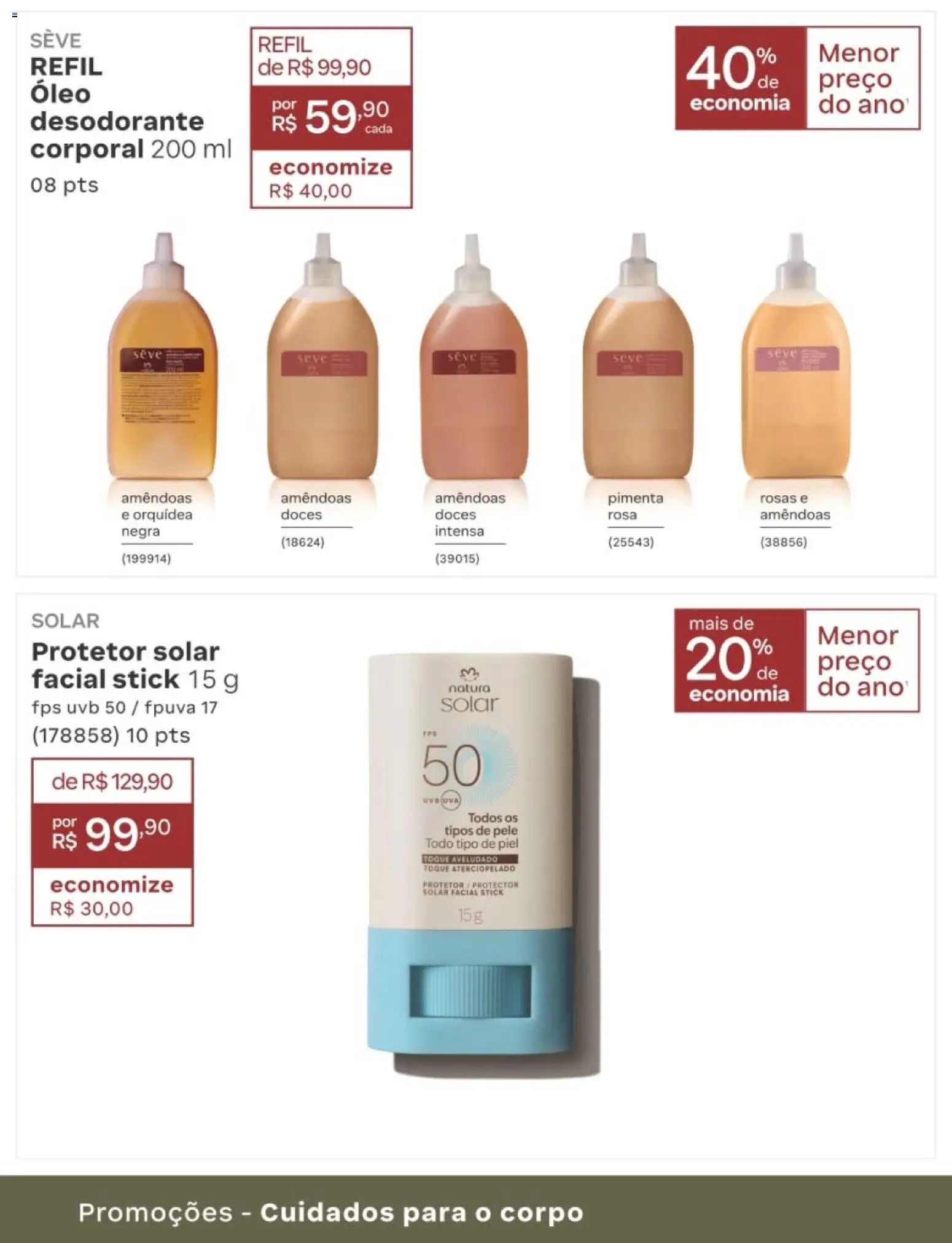 Natura Folheto - válido de 10/08/2026 | Página: 218 | Produtos: Desodorante, Óleo, Doces, Amêndoas