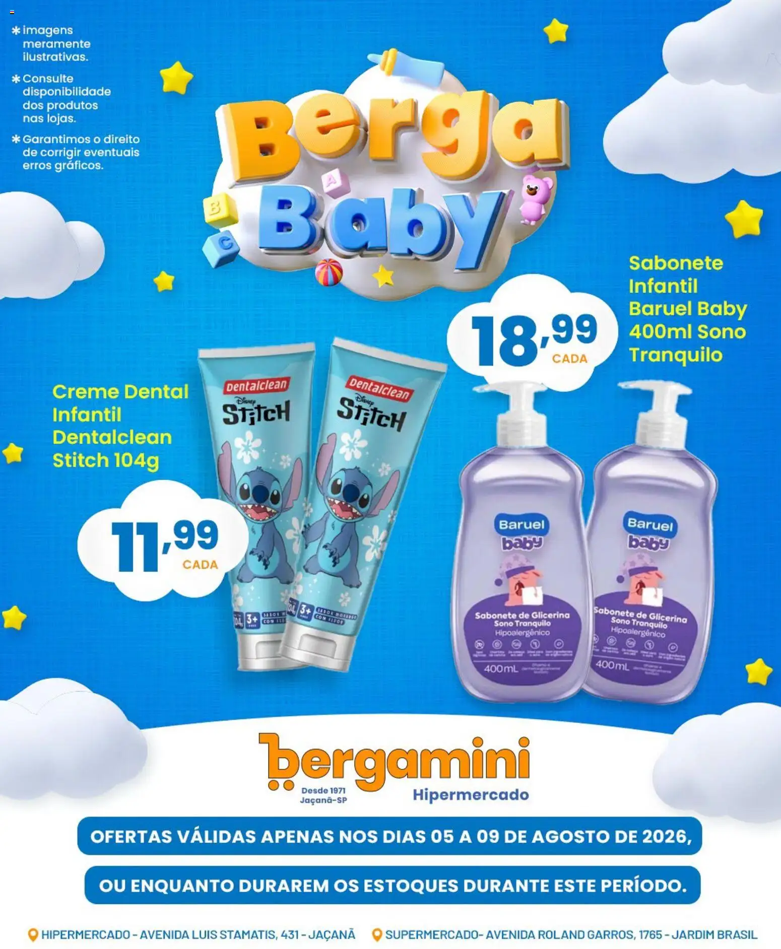 Supermercado Bergamini Folheto - válido de 05/08/2026 | Página: 7 | Produtos: Creme, Sabonete, Creme dental
