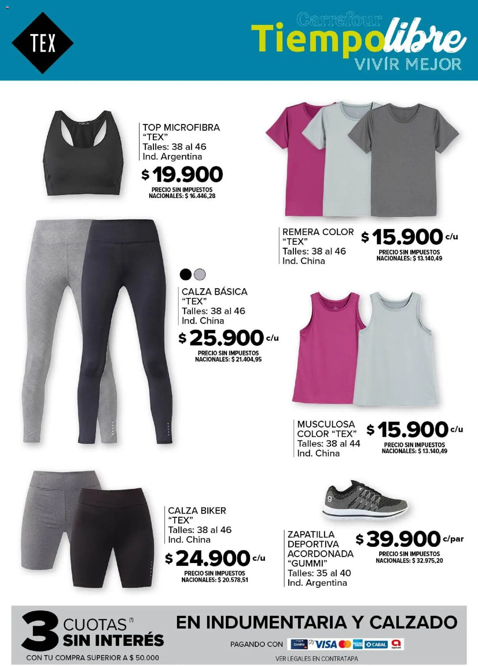 Carrefour - Tiempo Libre │ válido desde el 18/09/2026 | Página: 11 | Productos: Remera, Top, Musculosa