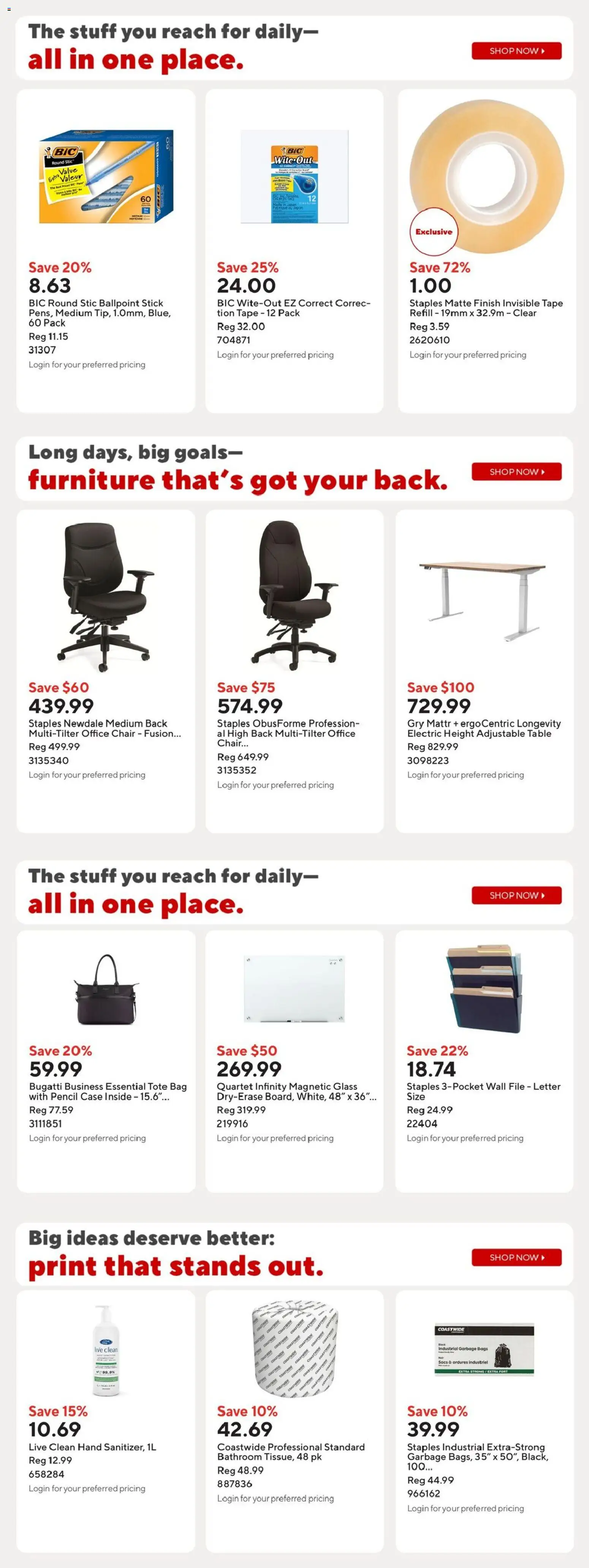 Staples flyer valid from Jun 26, 2026 | Page: 17 | Products: Case, Bag, Table, Chair