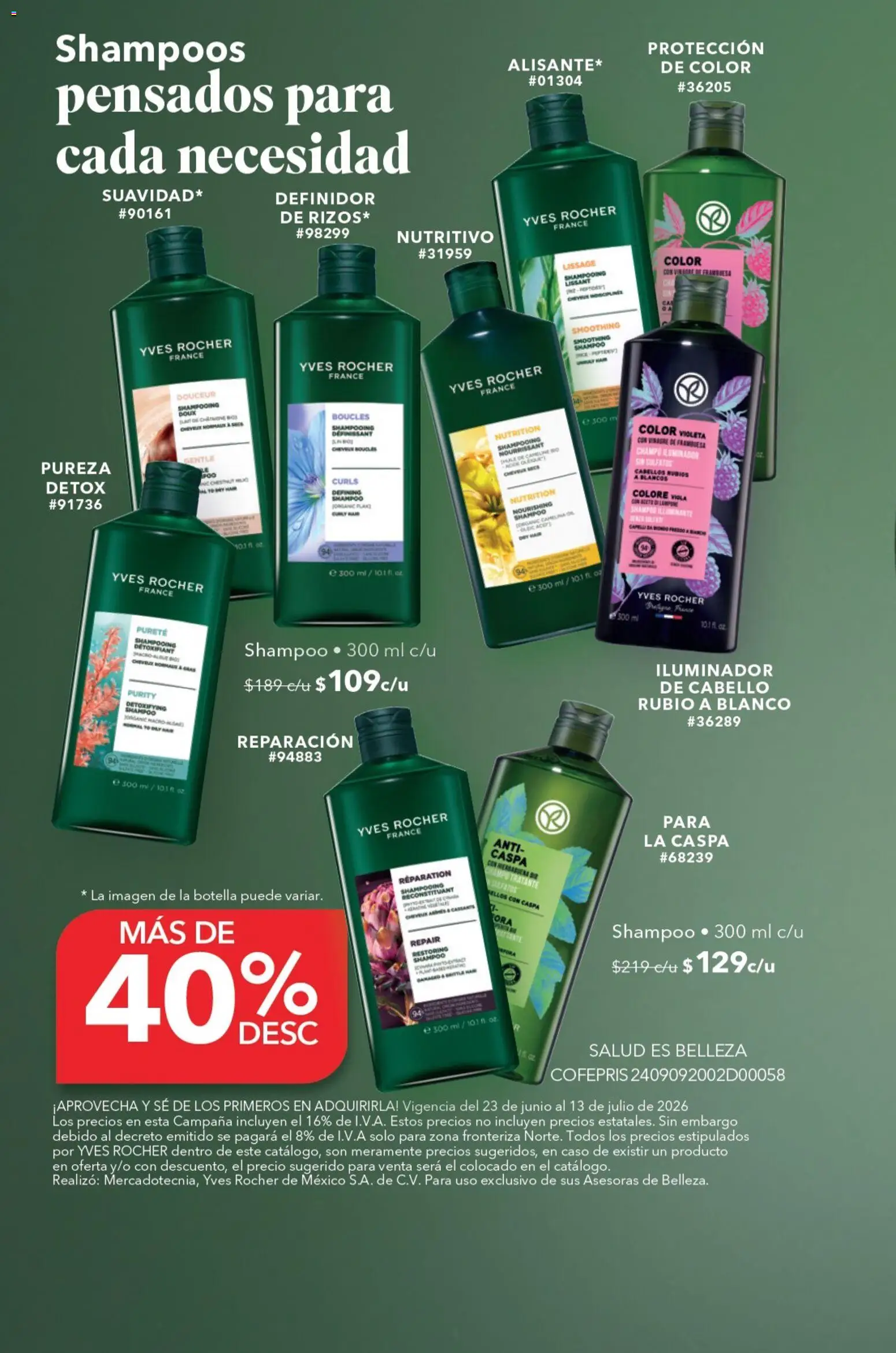 Nuevas ofertas de Yves Rocher válidas en toda la República Mexicana desde el 23.06.2026. ¡Encuentra las mejores ofertas en Yves Rocher campaña 9 2026! | Página: 120