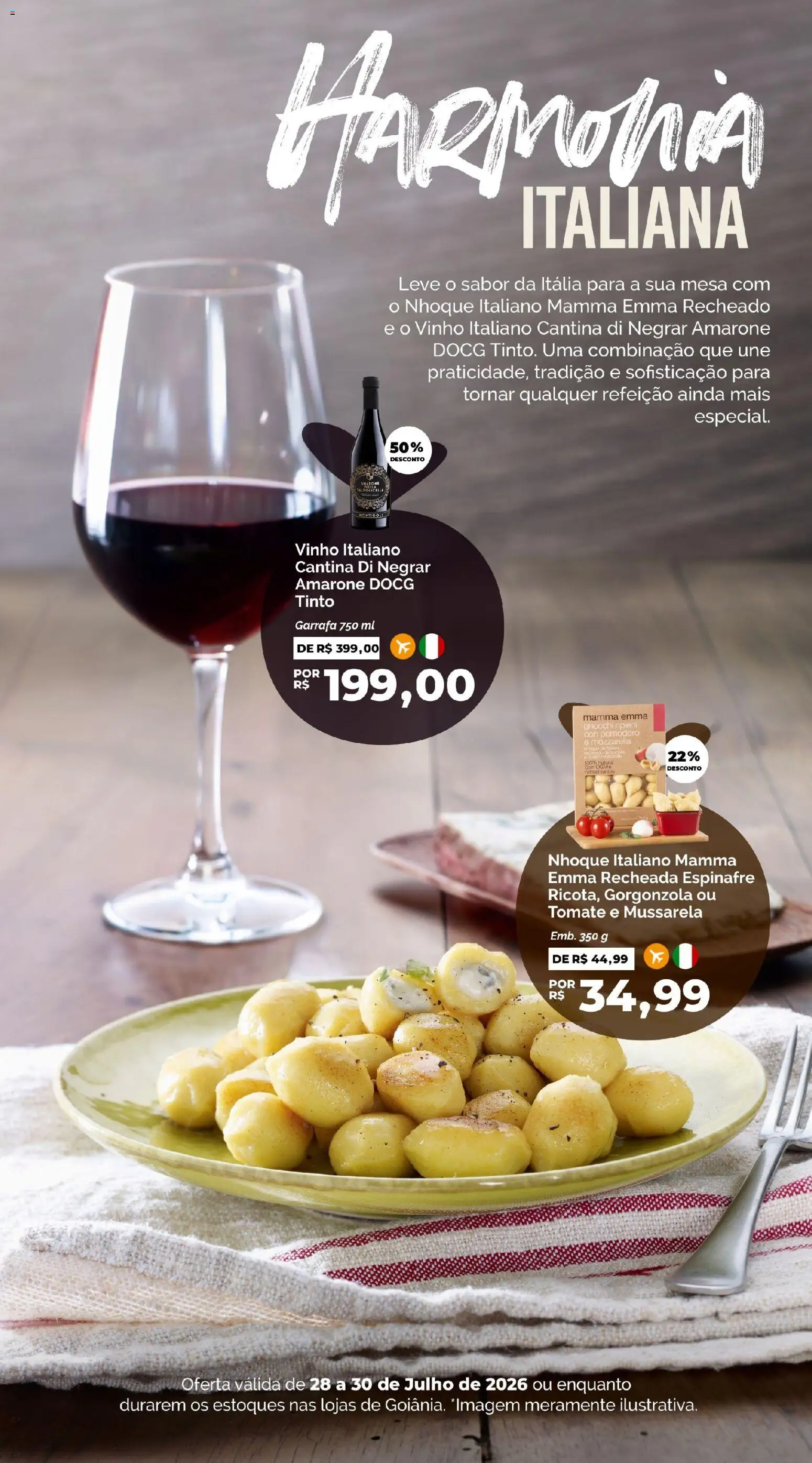 Oba Hortifruti Folheto - válido de 28/07/2026 | Página: 2 | Produtos: Espinafre, Mesa, Vinho, Mussarela