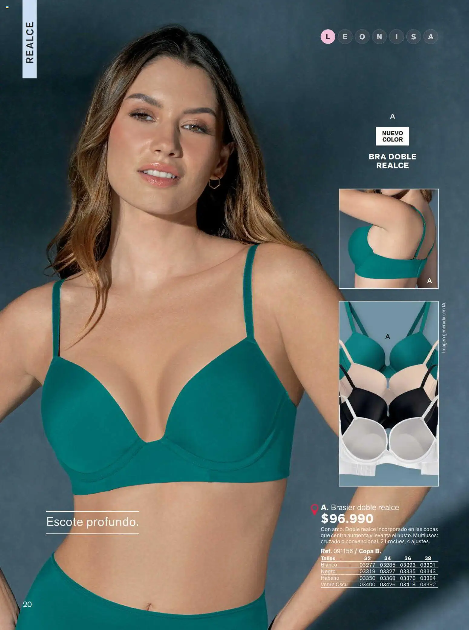 Leonisa revista - valida desde el 15/07/2026 | Página: 20 | Productos: Brasier